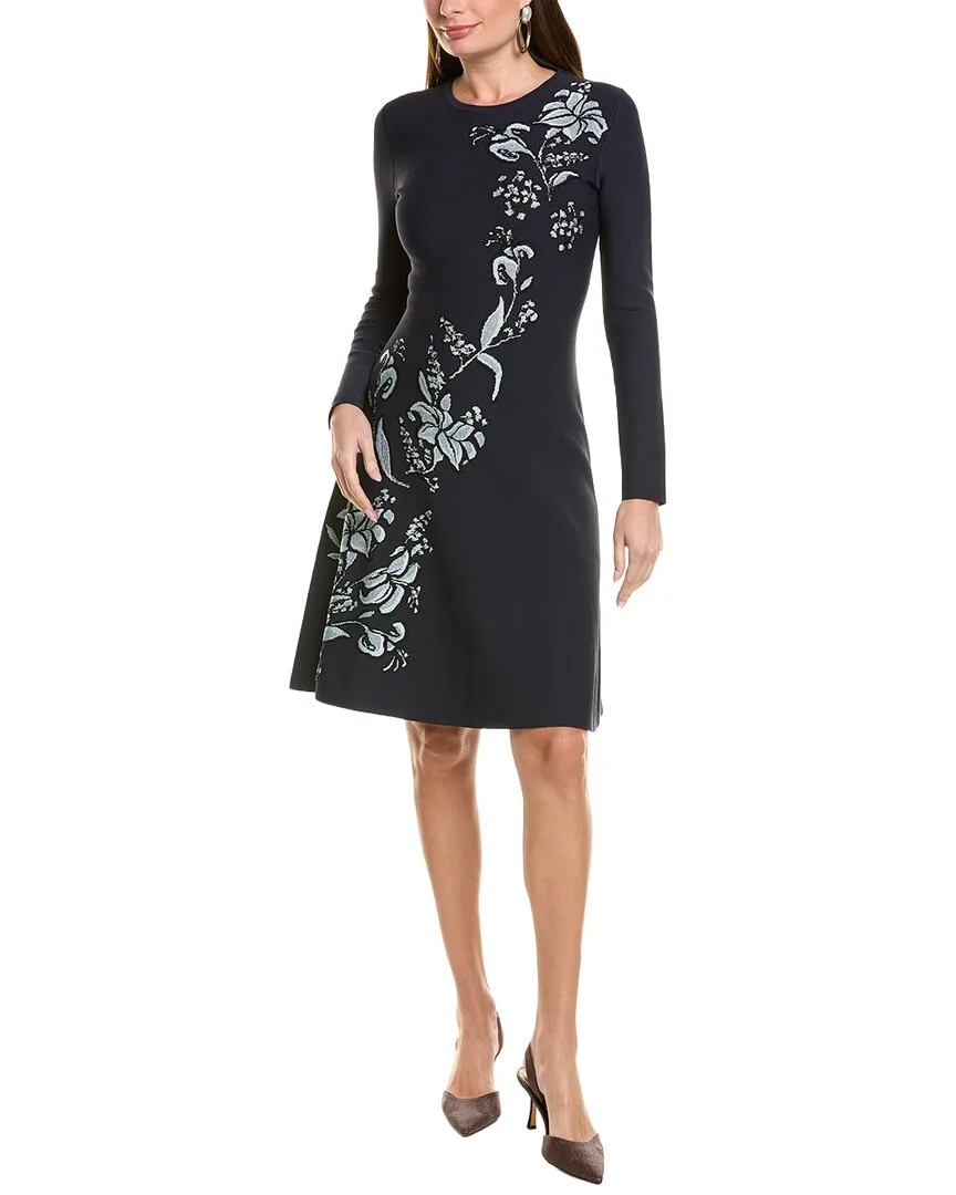 Floral Jacquard Knit Penelope Sweaterdress