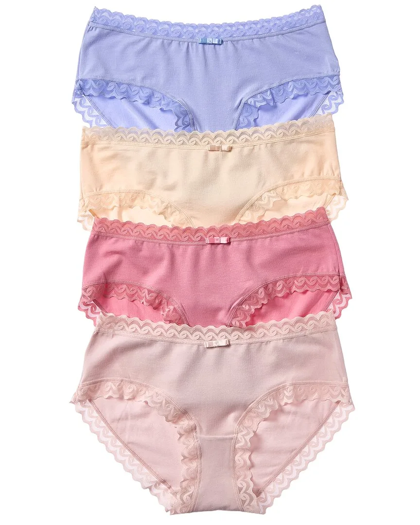4Pk Cotton Lace Hipster Underwear by Sugar