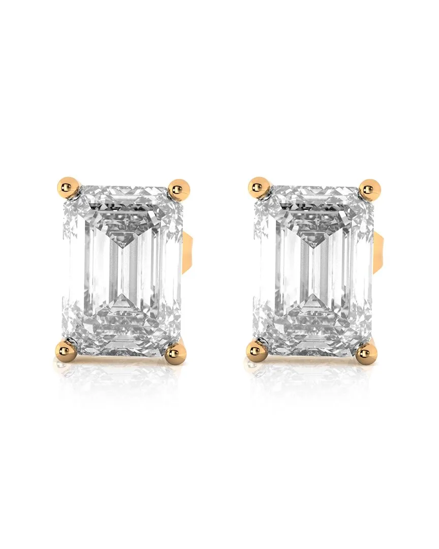 14K Rose Gold 2.00 ct. tw. Lab-Grown Diamond Stud Earrings by Amairah