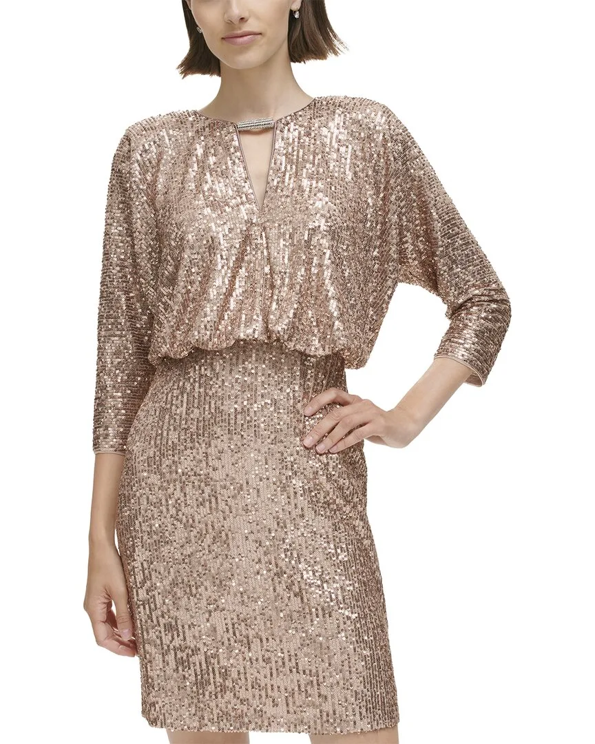 Embellished Long Sleeve Mini Dress by Vince Camuto