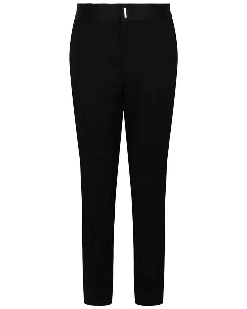 Classic Fit Satin-Trim Wool Trouser by GIVENCHY