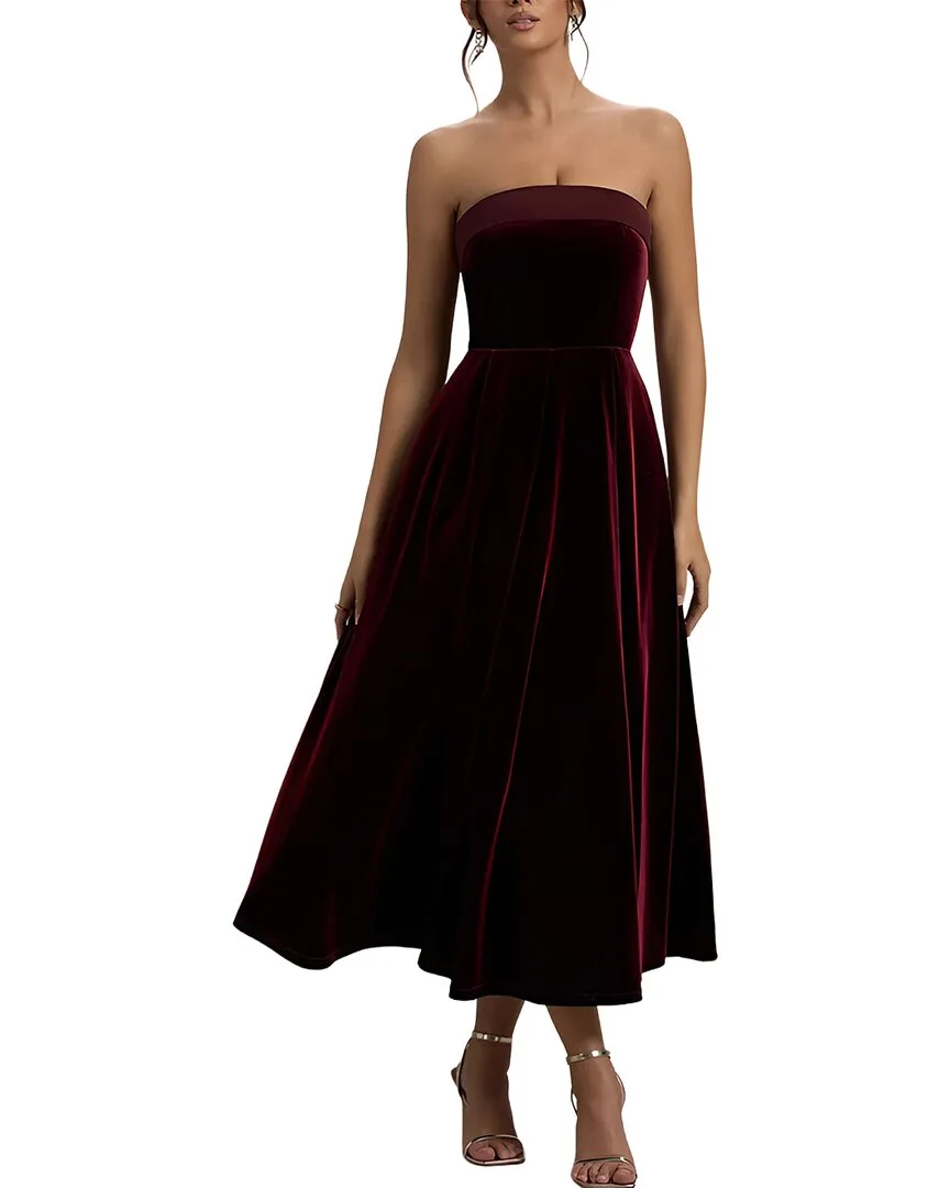 Solid Midi Dress by Amina Glam