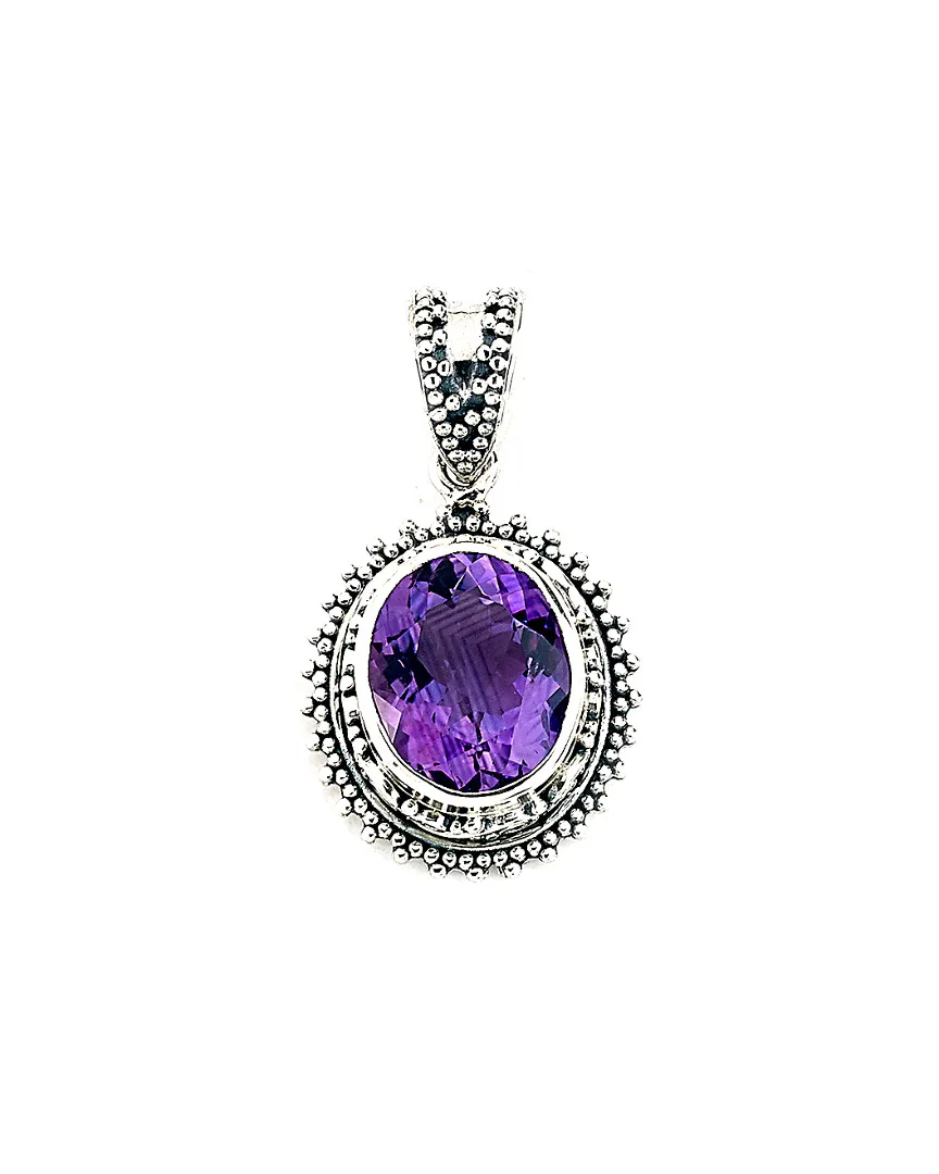 Silver 3.88 ct. Amethyst Pendant by Samuel B