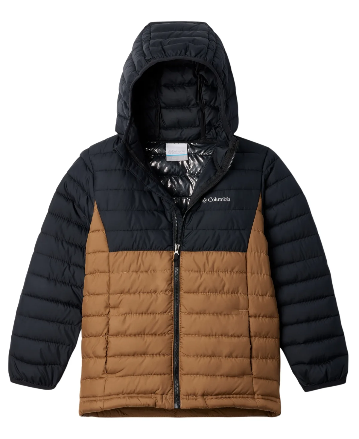 Powder Lite II Quilted Colorblocked Full-Zip Hooded Jacket by Columbia