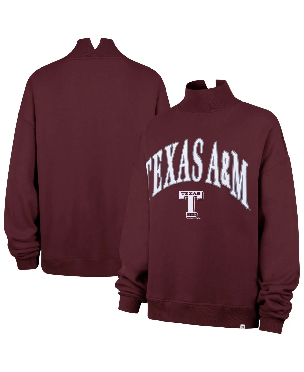 Texas A&M Aggies Mock Neck Sweatshirt by 47 Brand