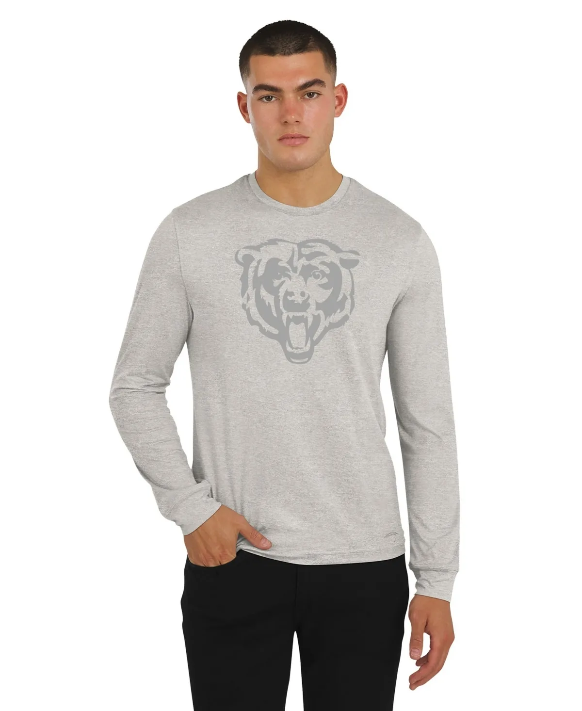 Chicago Bears Four Down Long-Sleeve T-Shirt - Stone