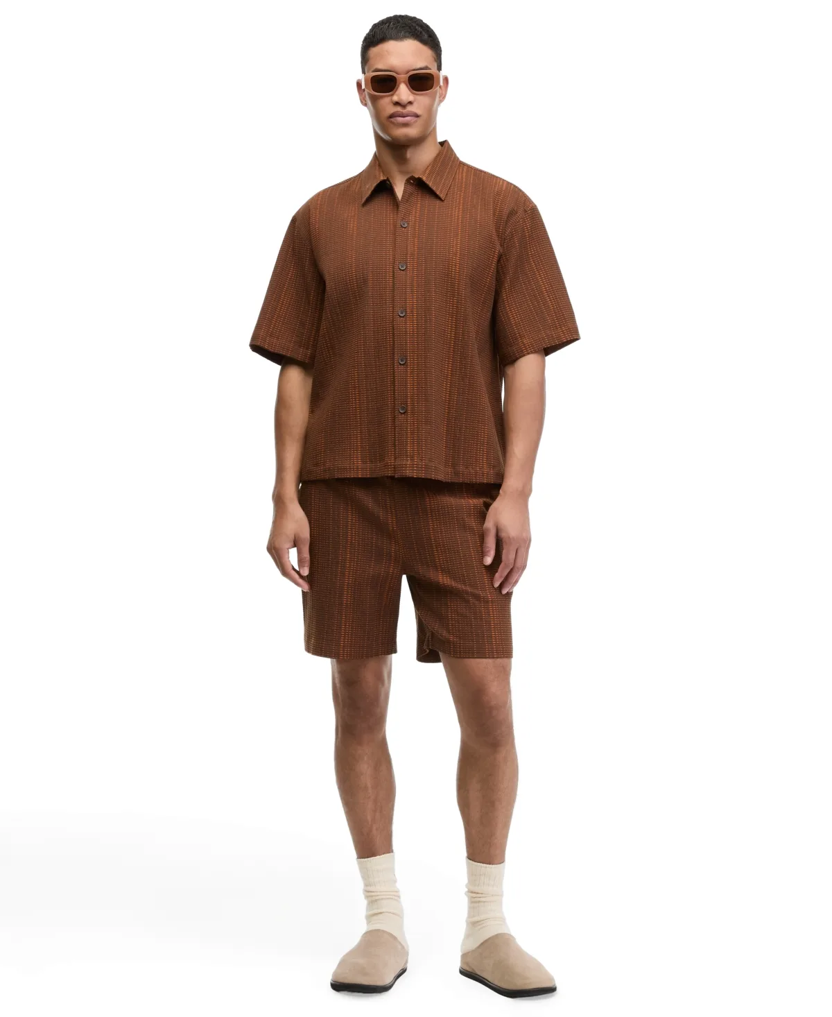 Relaxed-Fit Textured Shorts, 6.5" Inseam by Mode of One