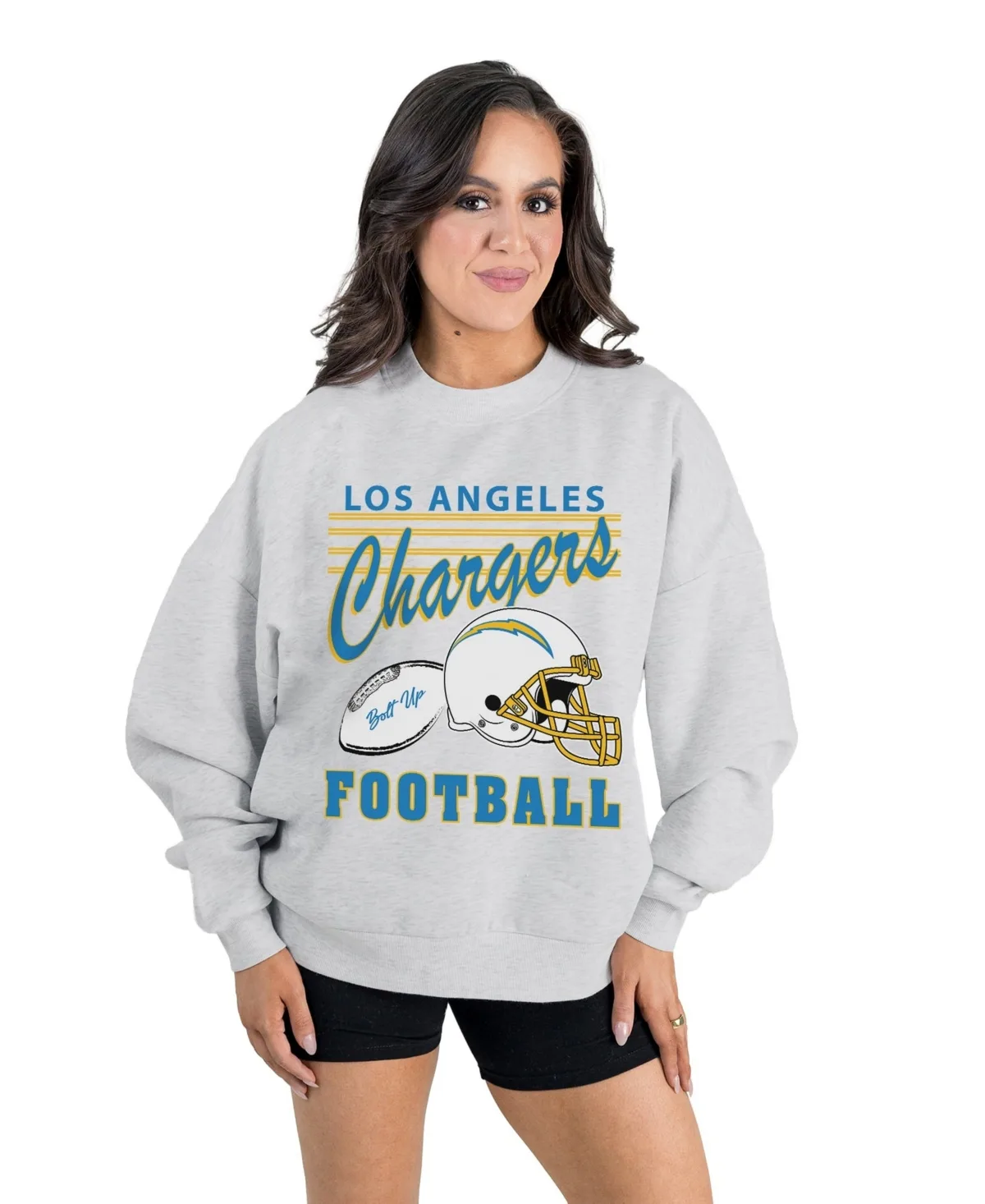 Los Angeles Chargers Home Turf Oversized Premium Fleece Pullover Sweatshirt