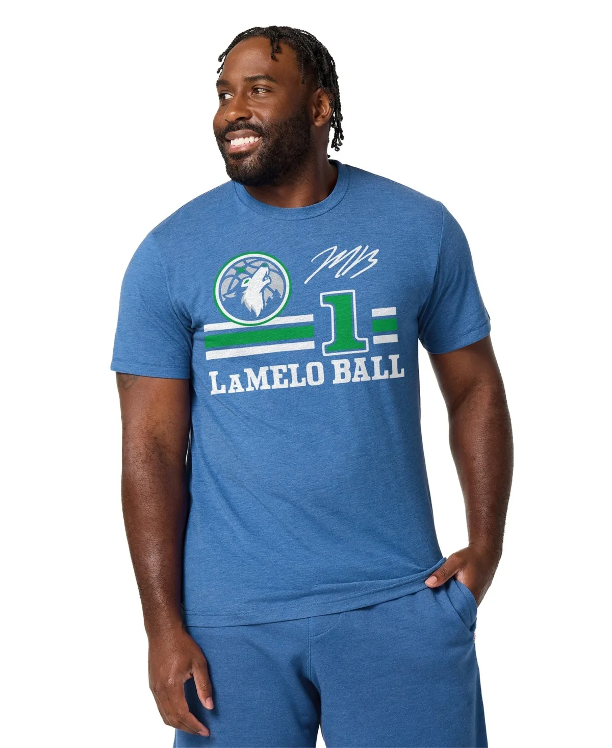 LaMelo Ball Minnesota Timberwolves Signature Jersey Tri-Blend T-Shirt by Homage