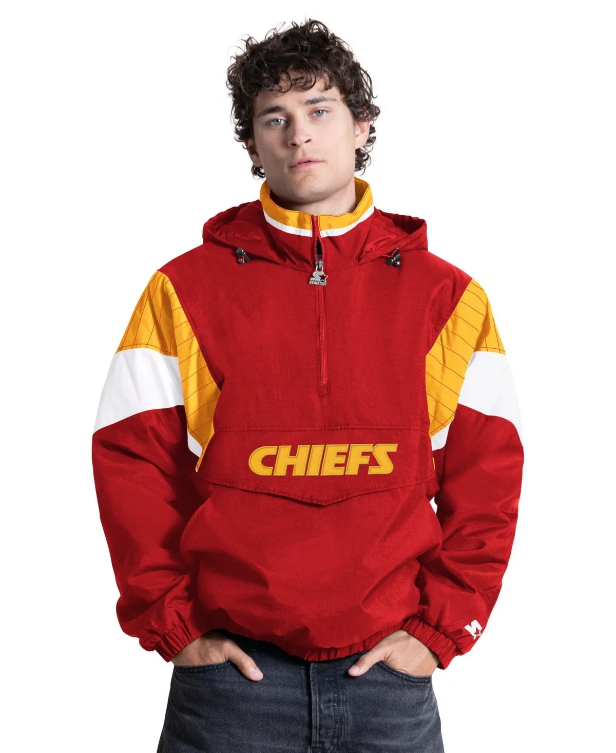 Kansas City Chiefs the Throwback Half-Zip Hooded Jacket