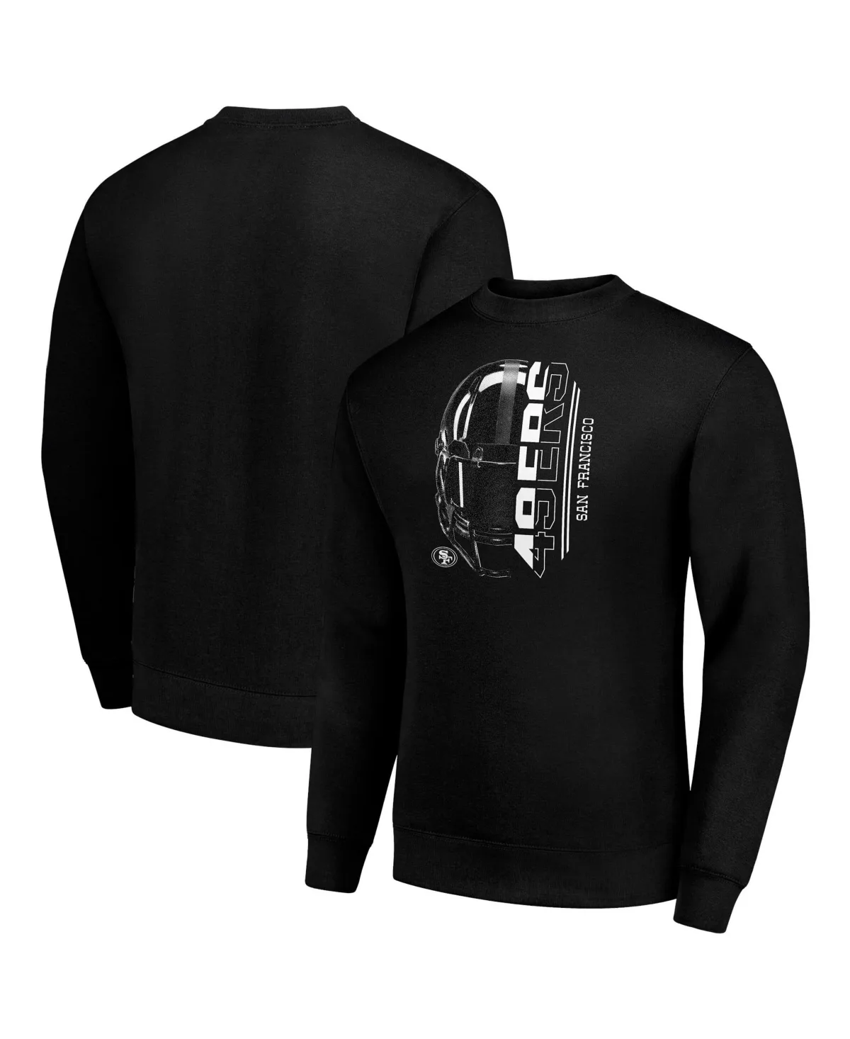 San Francisco 49ers Half Helmet Team Graphic Tri-Blend Fleece Pullover Sweatshirt by Starter