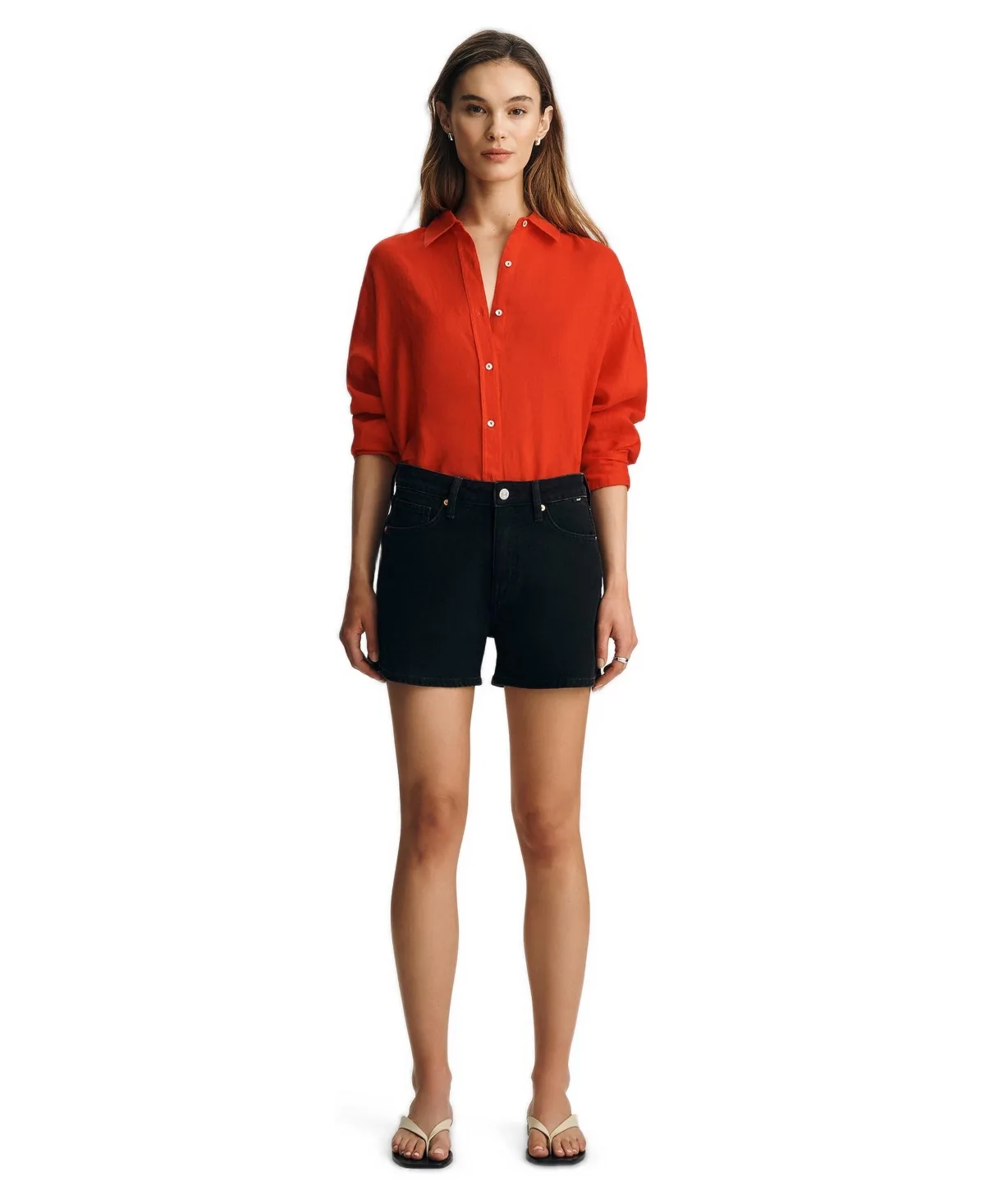 Heidi High-Rise Relaxed Denim Shorts, 3.5" Inseam by Mavi Jeans