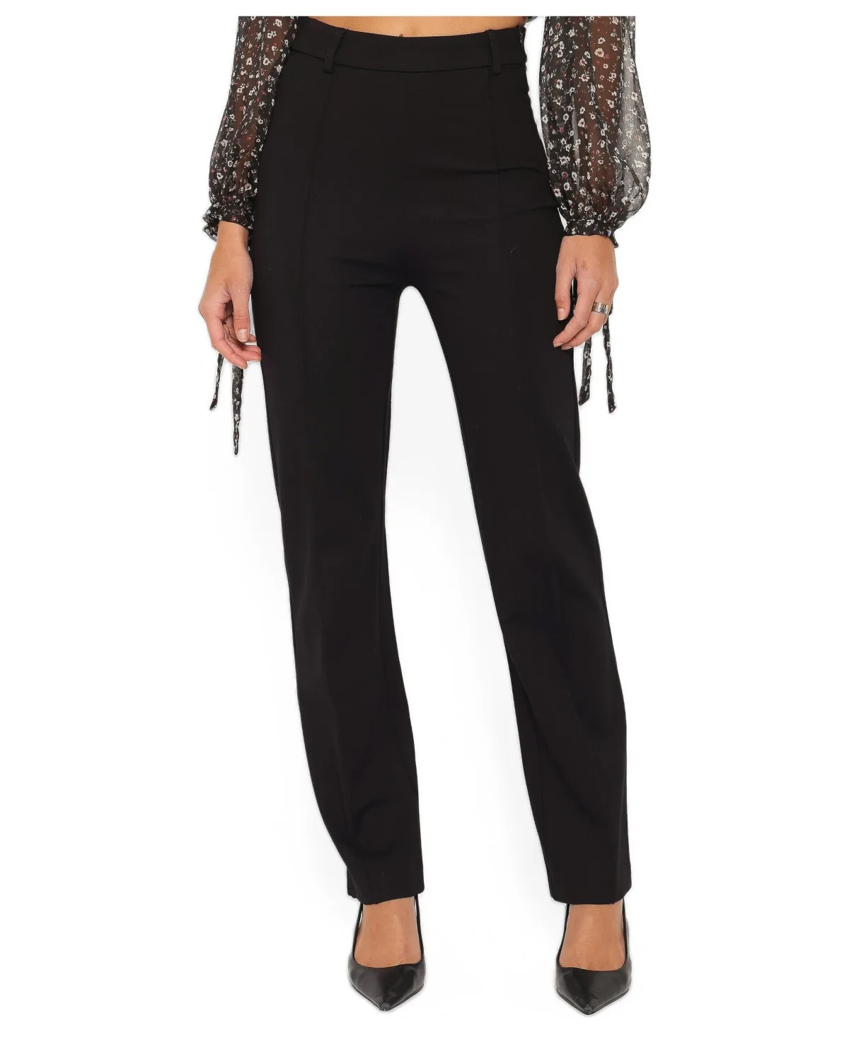 Beth High-Waist Ponte Pants by Petal and Pup
