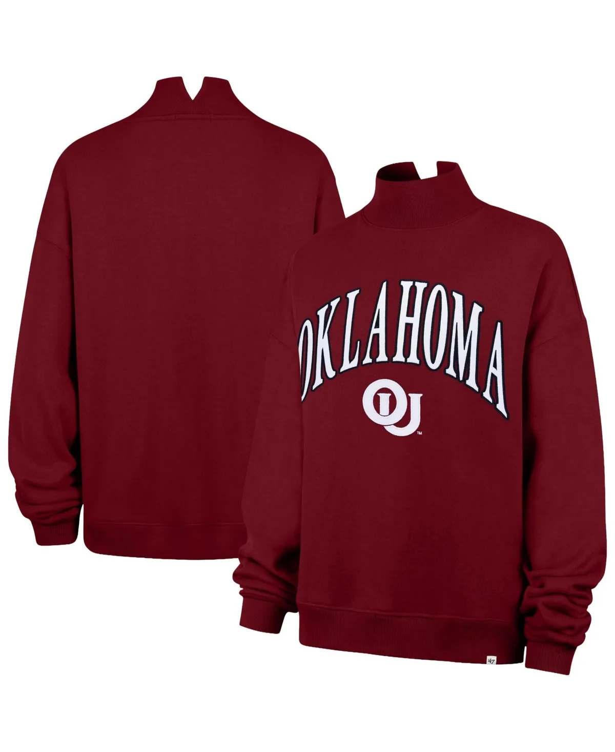 Oklahoma Sooners Mock Neck Sweatshirt by 47 Brand