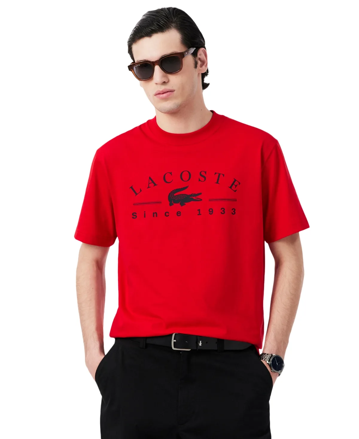Classic-Fit Crewneck Graphic T-Shirt by Lacoste