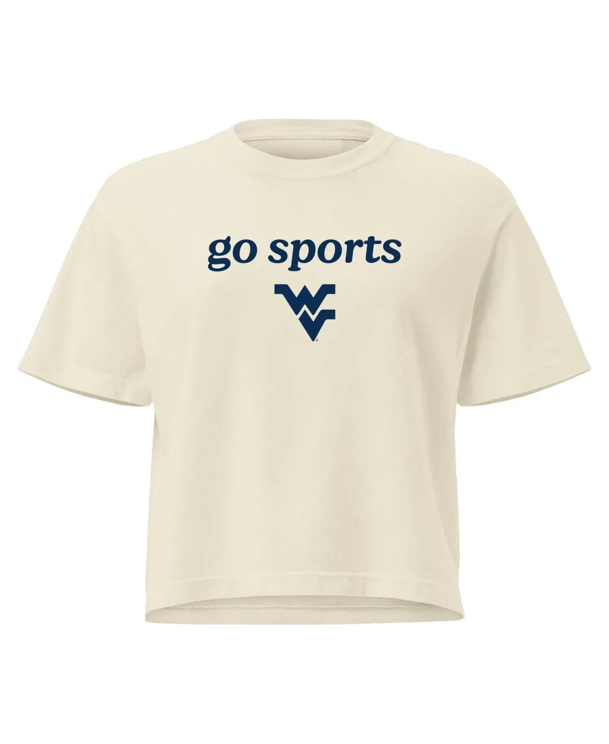 Comfort Colors West Virginia Mountaineers Go Sports Cropped T-Shirt by Image One