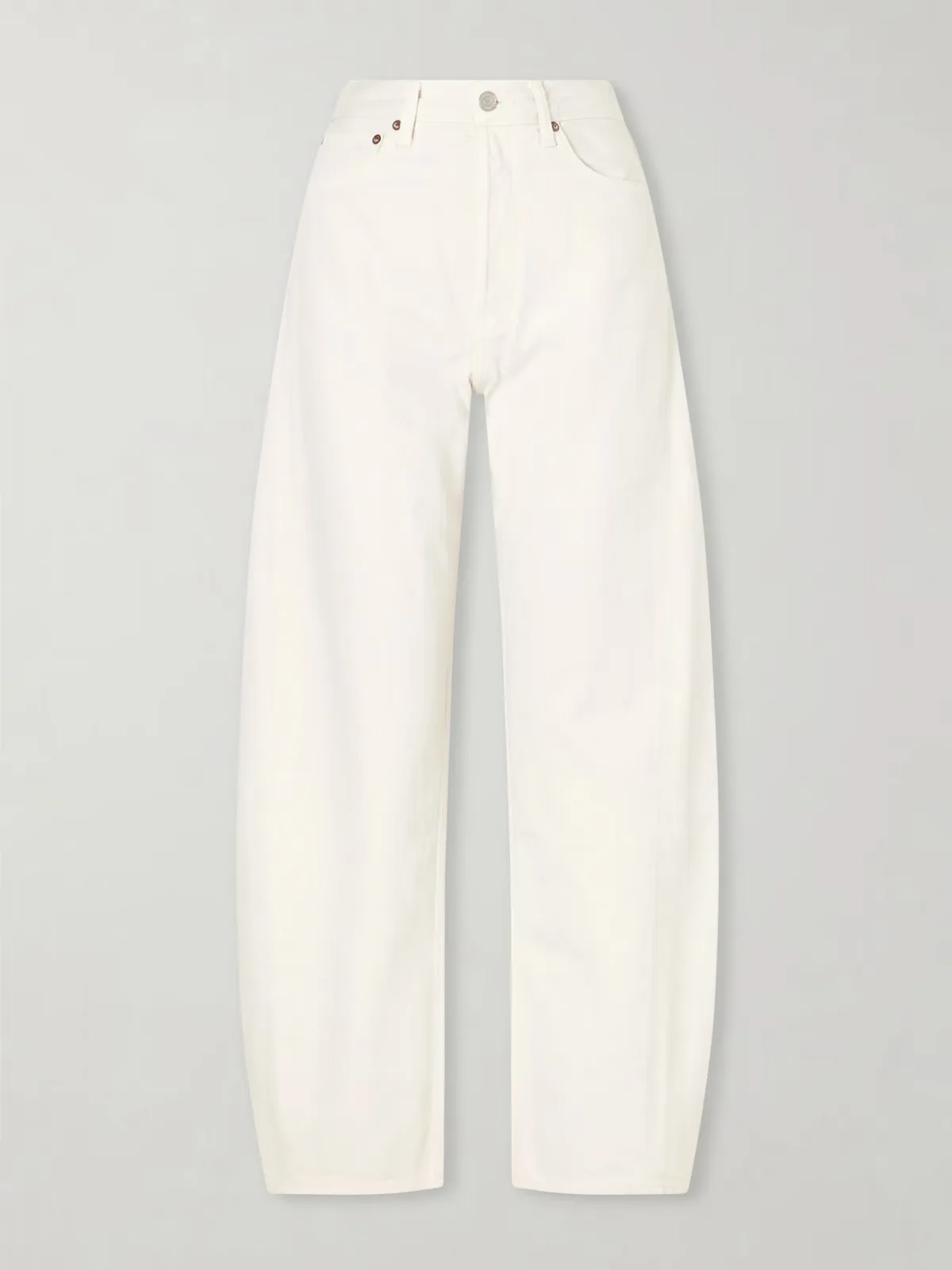 - Luna Pieced High-waist Tapered Jeans -