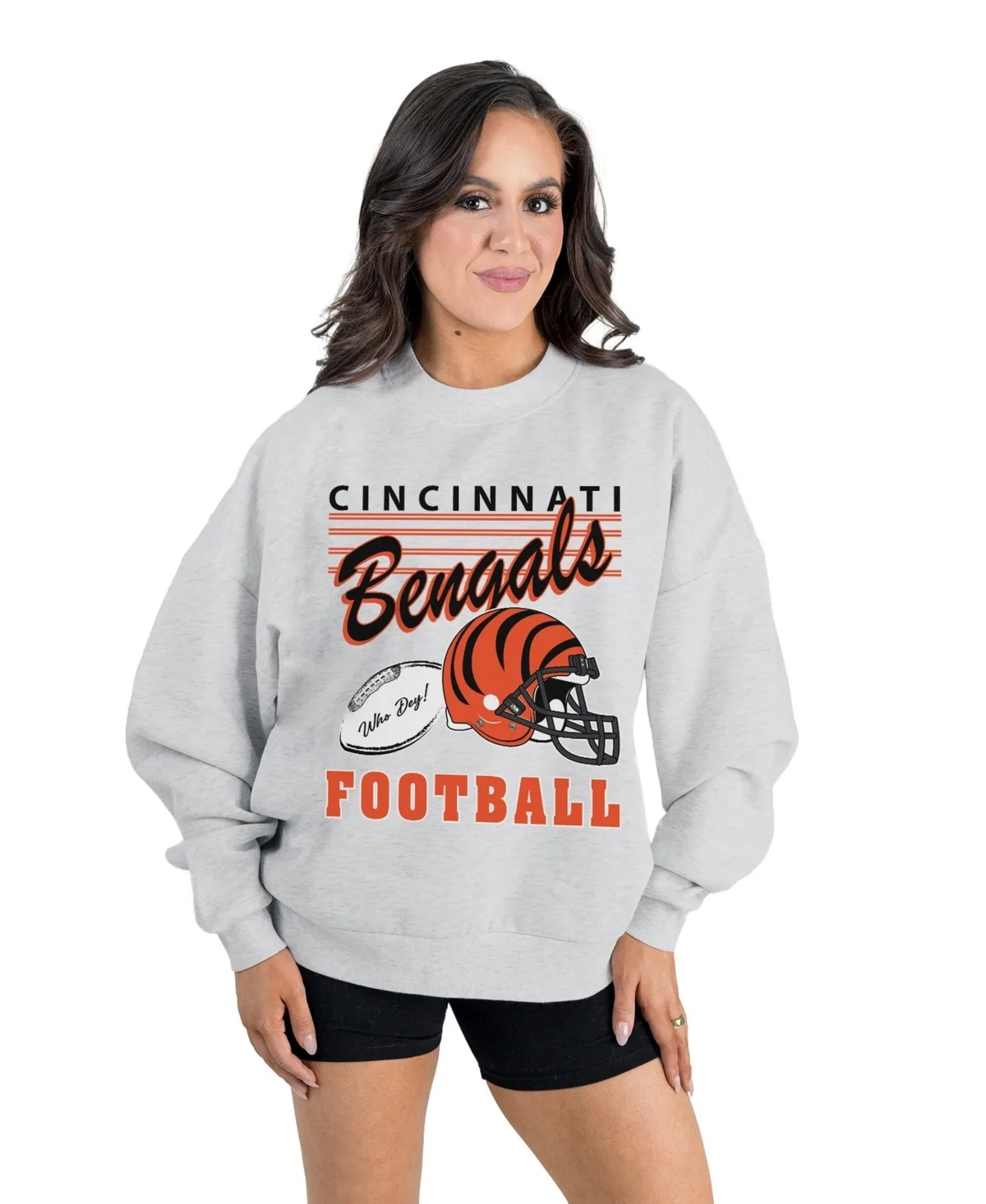 Cincinnati Bengals Home Turf Oversized Premium Fleece Pullover Sweatshirt