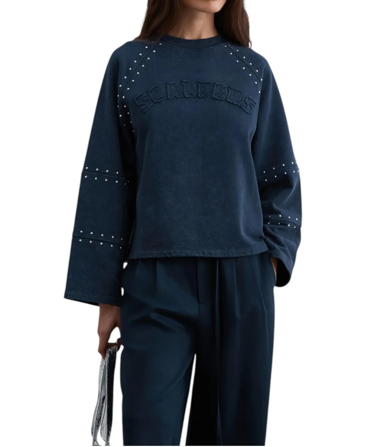 Crewneck Studs Logo Patch Sweatshirt by Scalpers