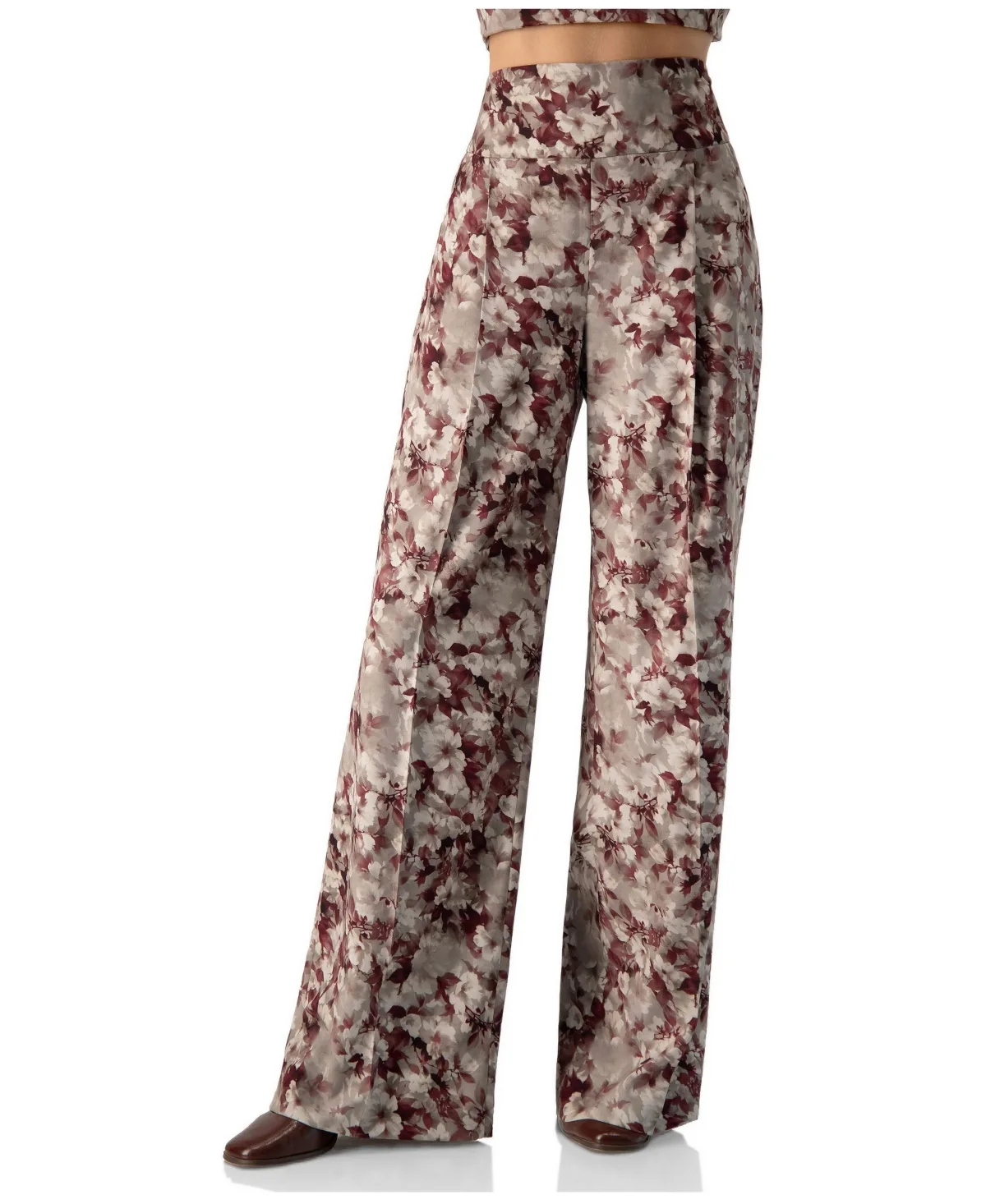 High-Waist Wide-Leg Palazzo Pants by Ivonne