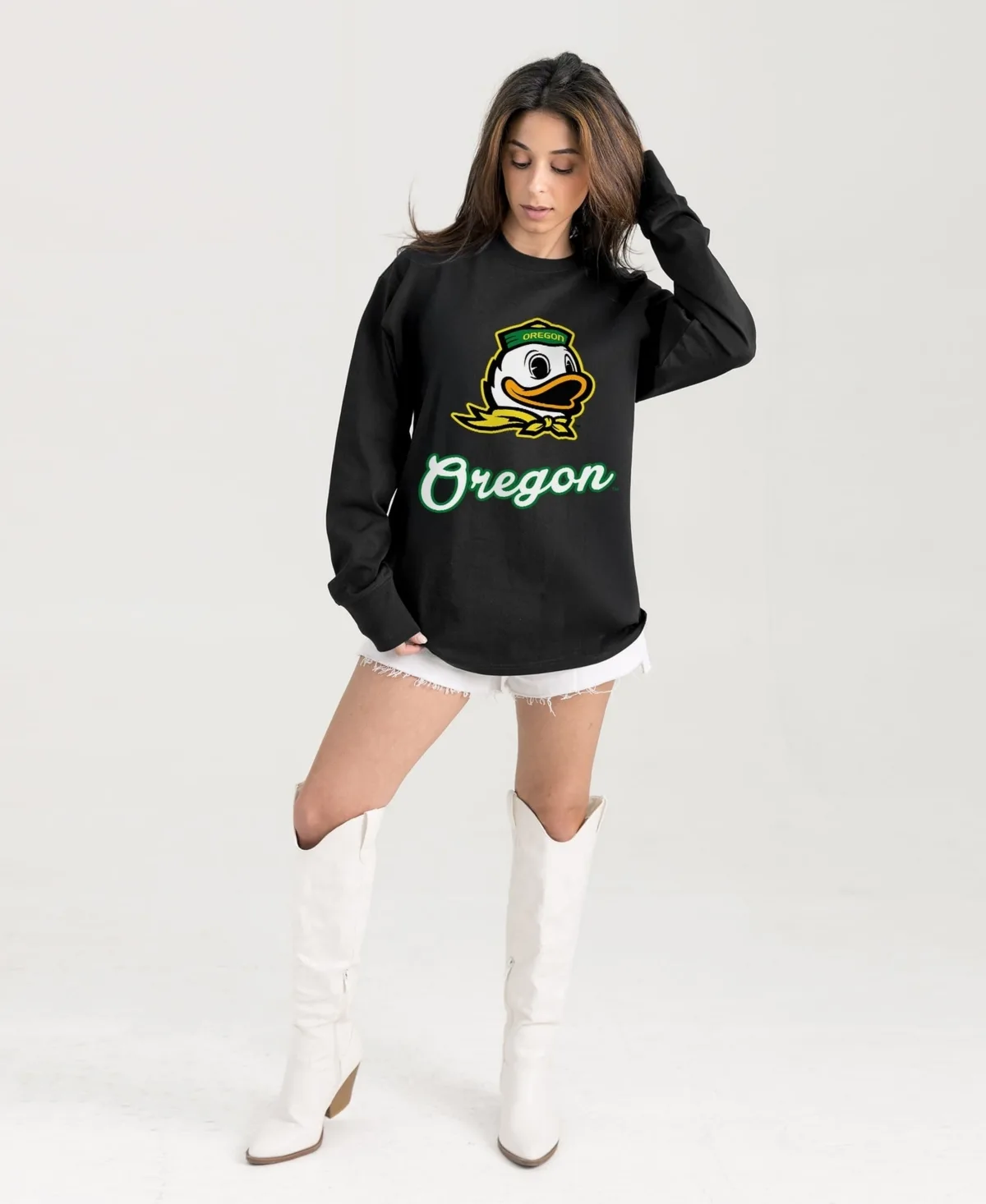 Oregon Ducks Oversized Honor Roll Long-Sleeve T-Shirt