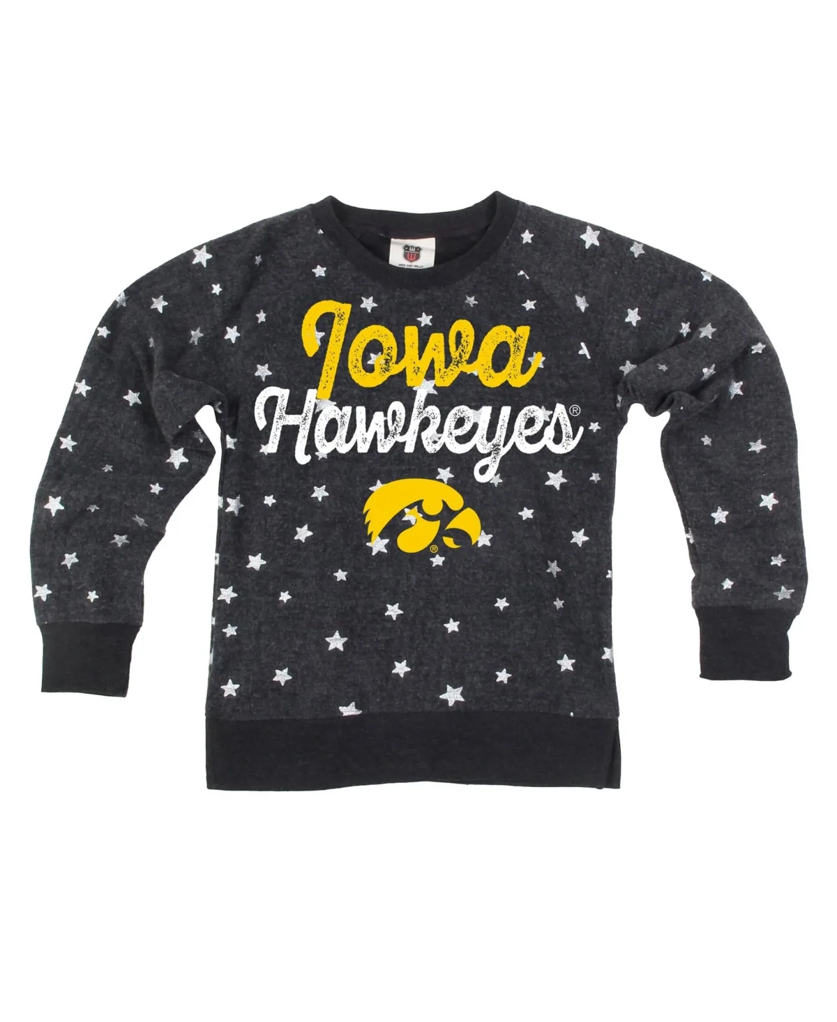 Iowa Hawkeyes Shimmer Star Reverse Fleece Sweatshirt by Wes & Willy