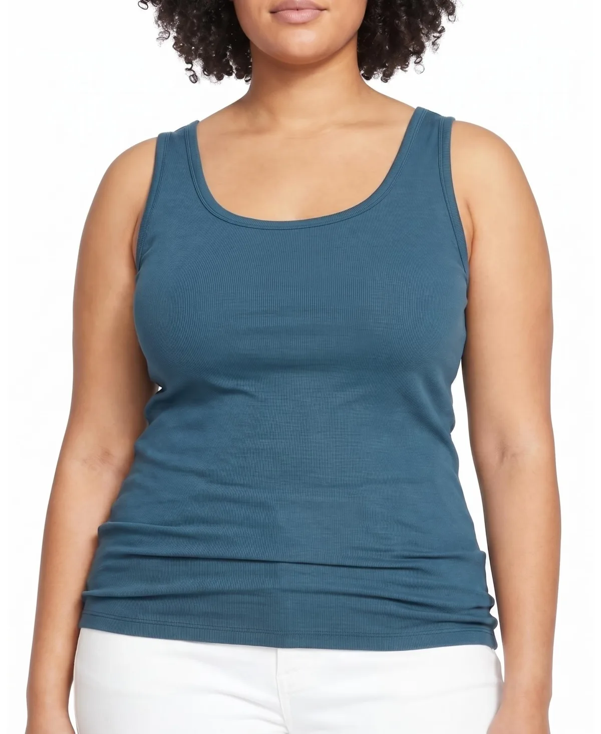 Cloud Rib Fine Ribbed Crewneck Tank Top by Universal Standard