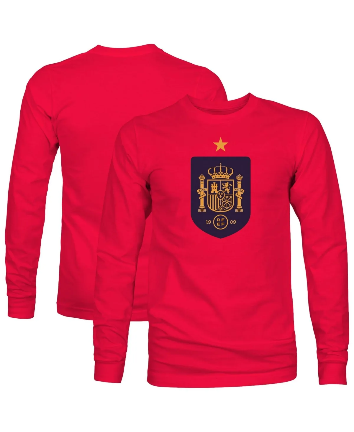Spain National Team Color Badge Long-Sleeve T-Shirt by 1863fc
