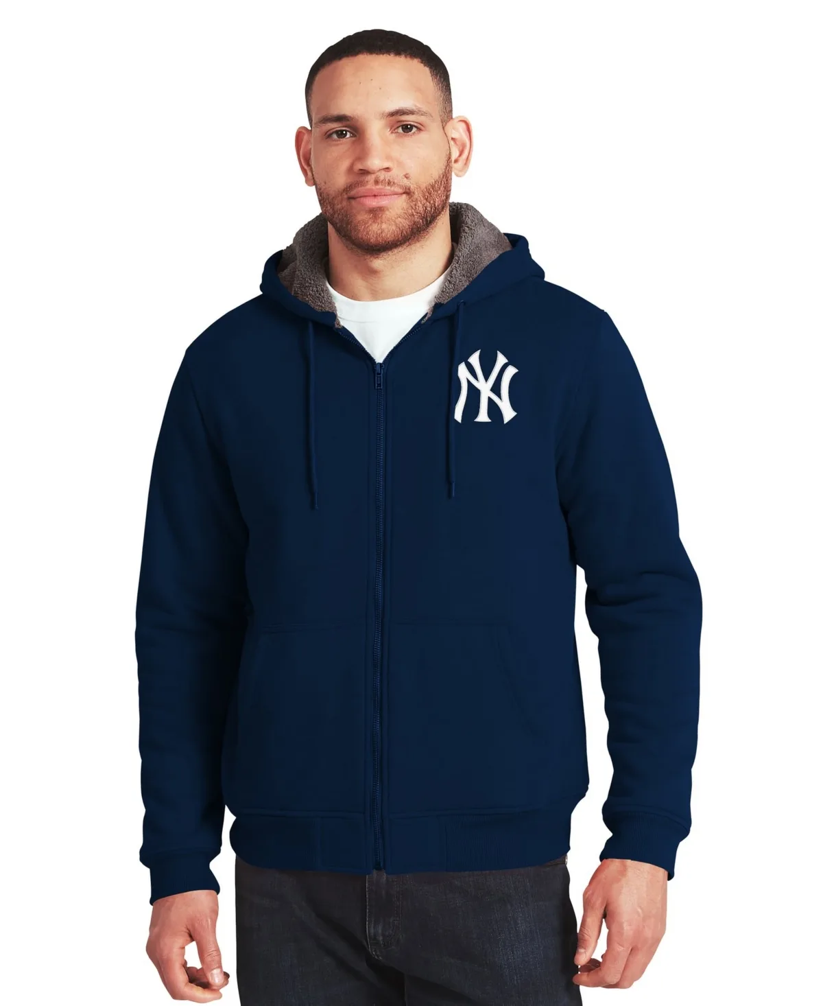 Darius Rucker Collection by Fanatics New York Yankees Sherpa Lined Full-Zip Sweatshirt by Fanatics