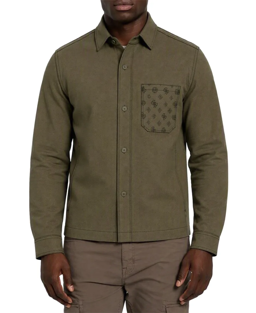 Samoa Long-Sleeve Regular-Fit Shacket by GUESS