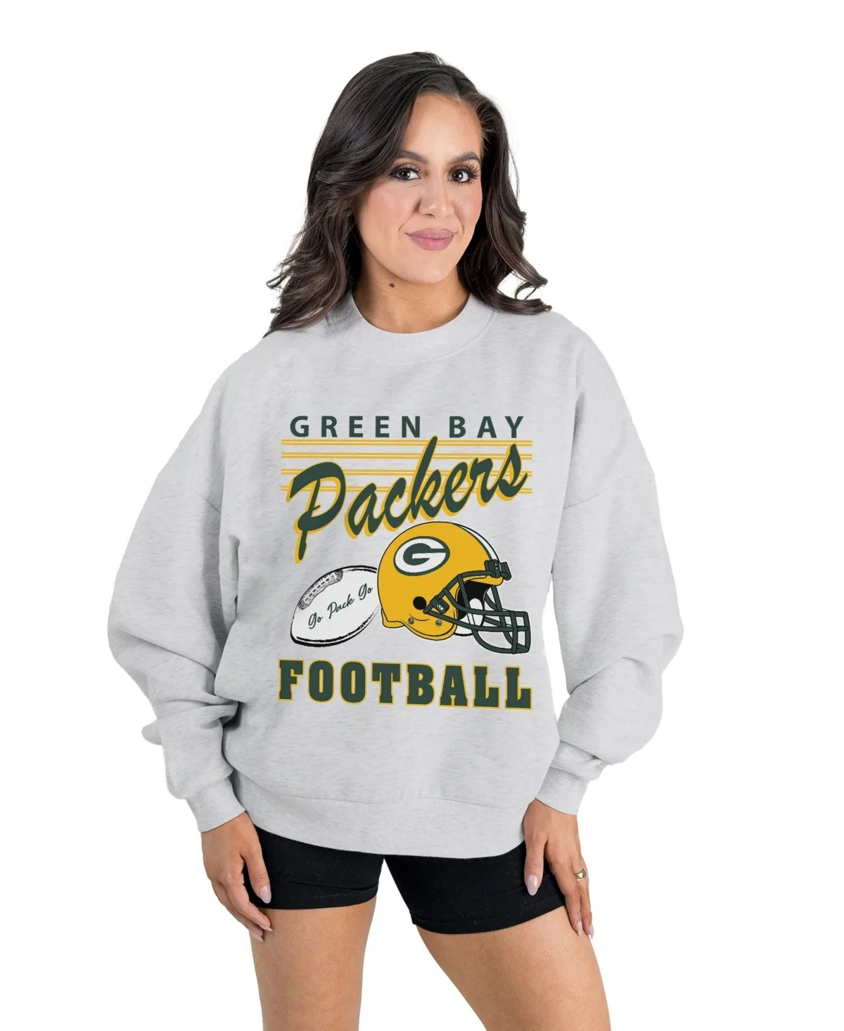 Green Bay Packers Home Turf Oversized Premium Fleece Pullover Sweatshirt