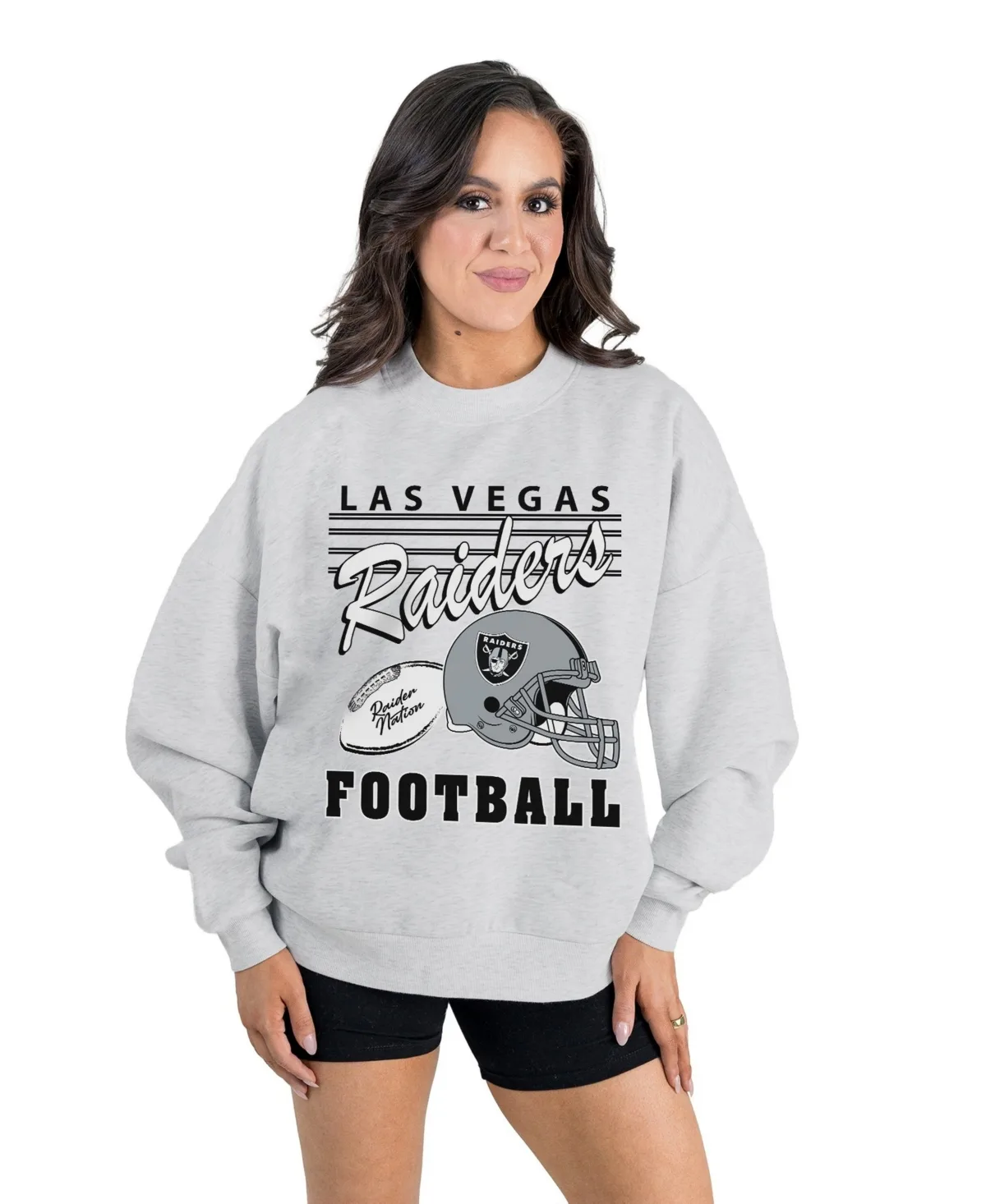 Las Vegas Raiders Home Turf Oversized Premium Fleece Pullover Sweatshirt