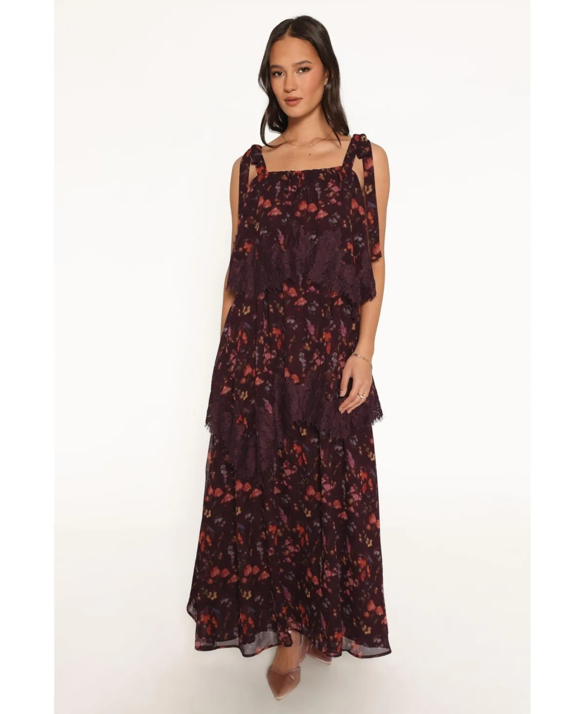 Lunella Floral Square-Neck Maxi Dress by Petal and Pup