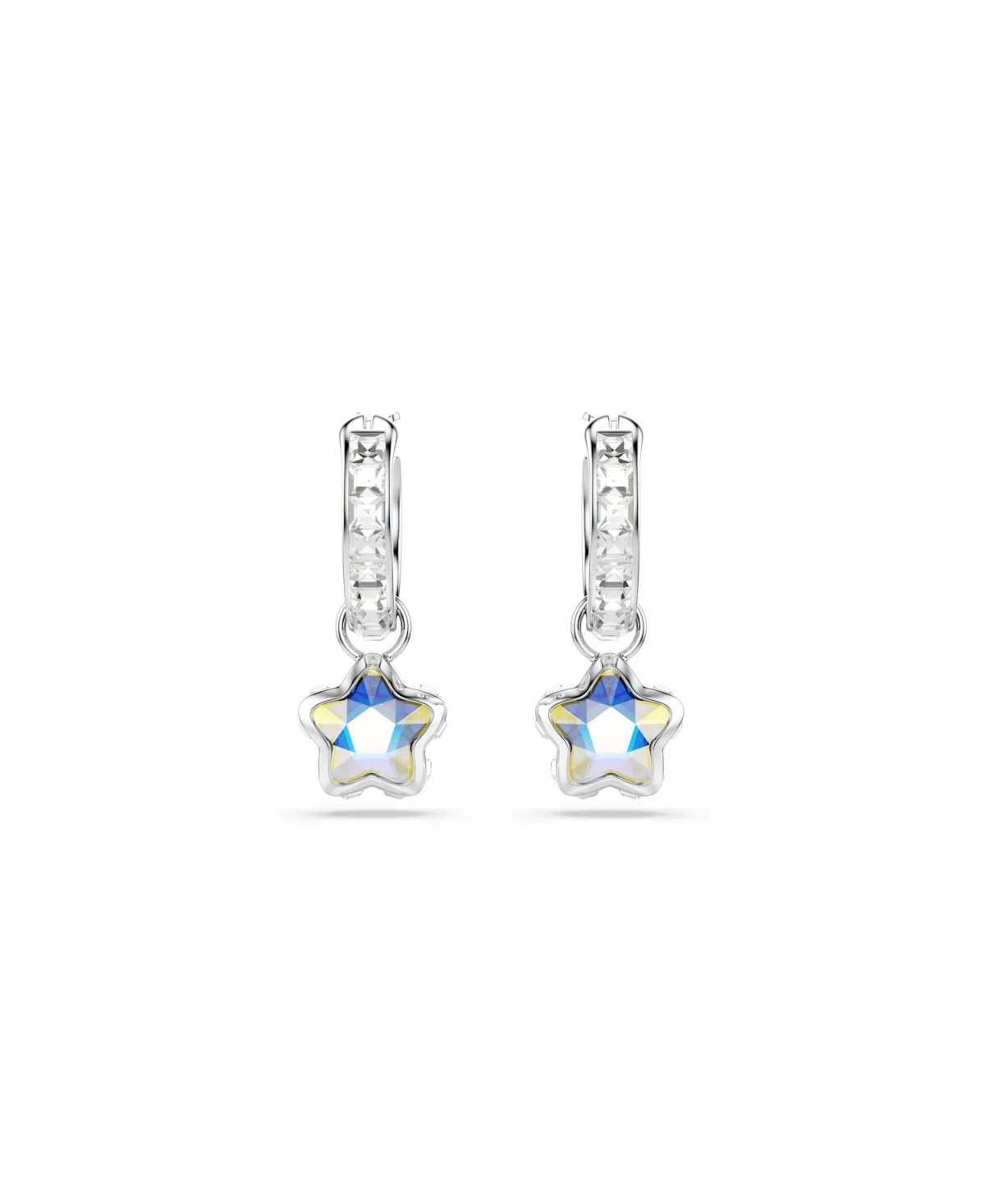 Silver-Tone Crystal Star Drop Earrings by Swarovski