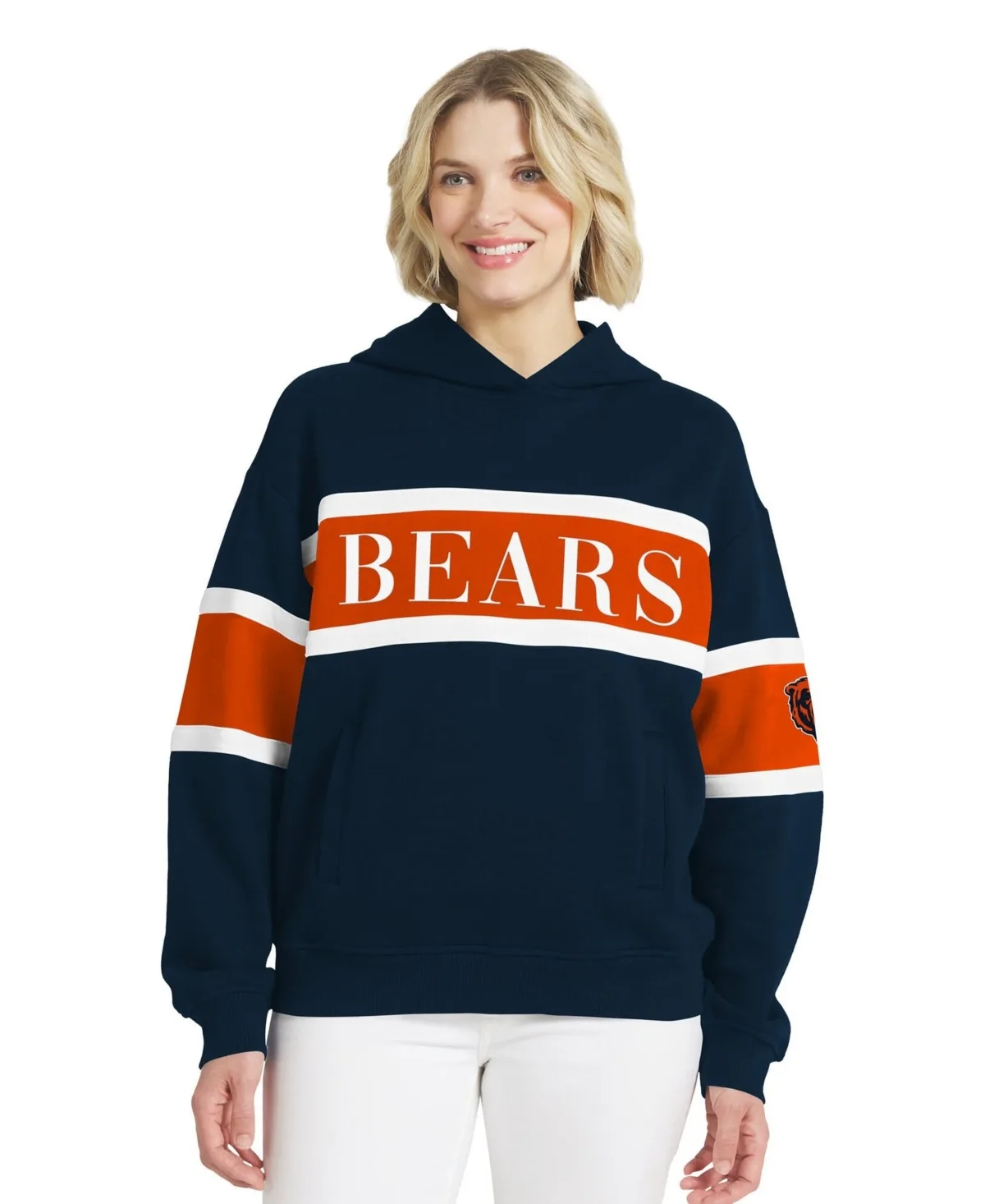 Chicago Bears Stripe Hoodie by Wear by Erin Andrews