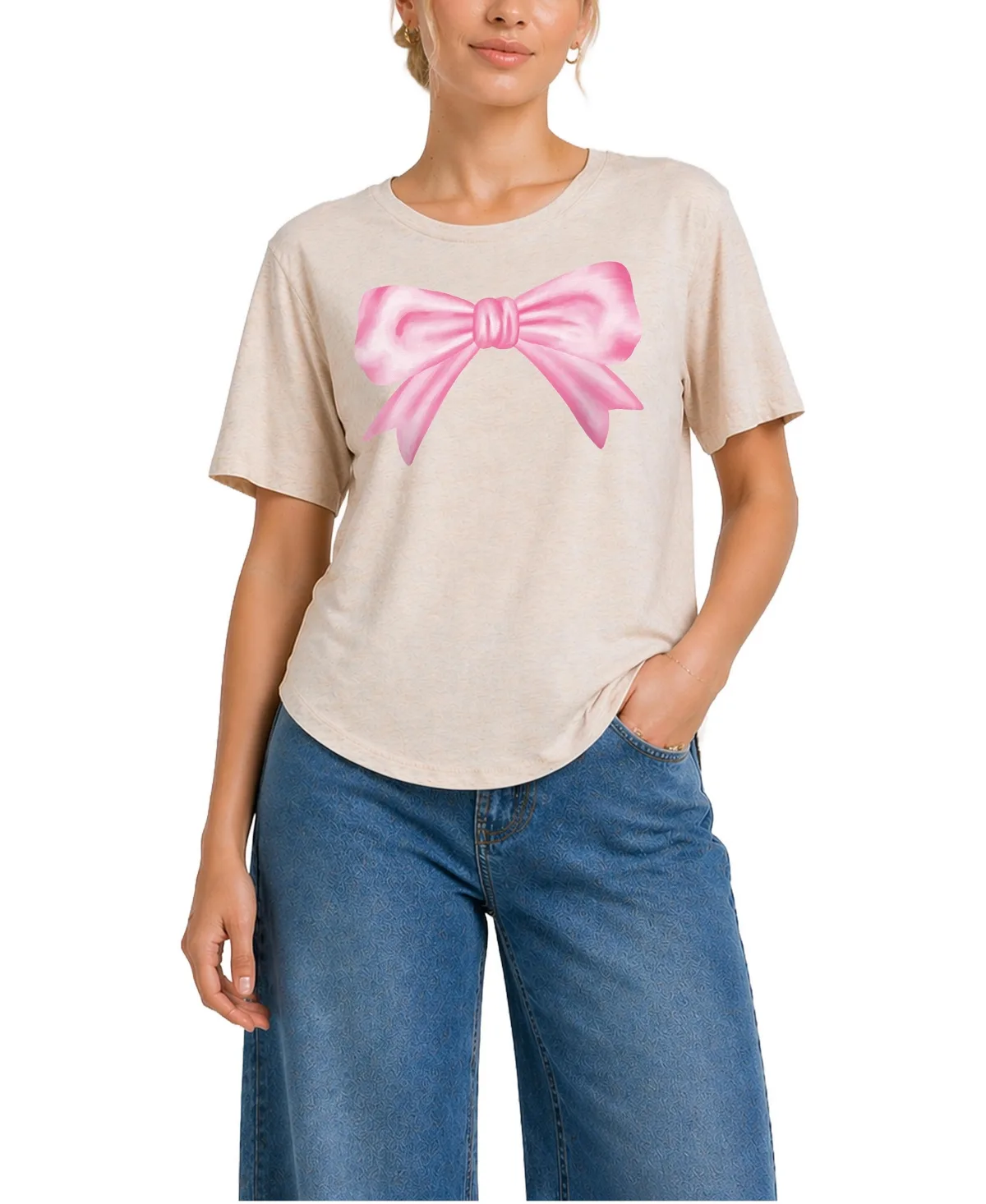 Painted Bow Relaxed-Fit Graphic T-Shirt