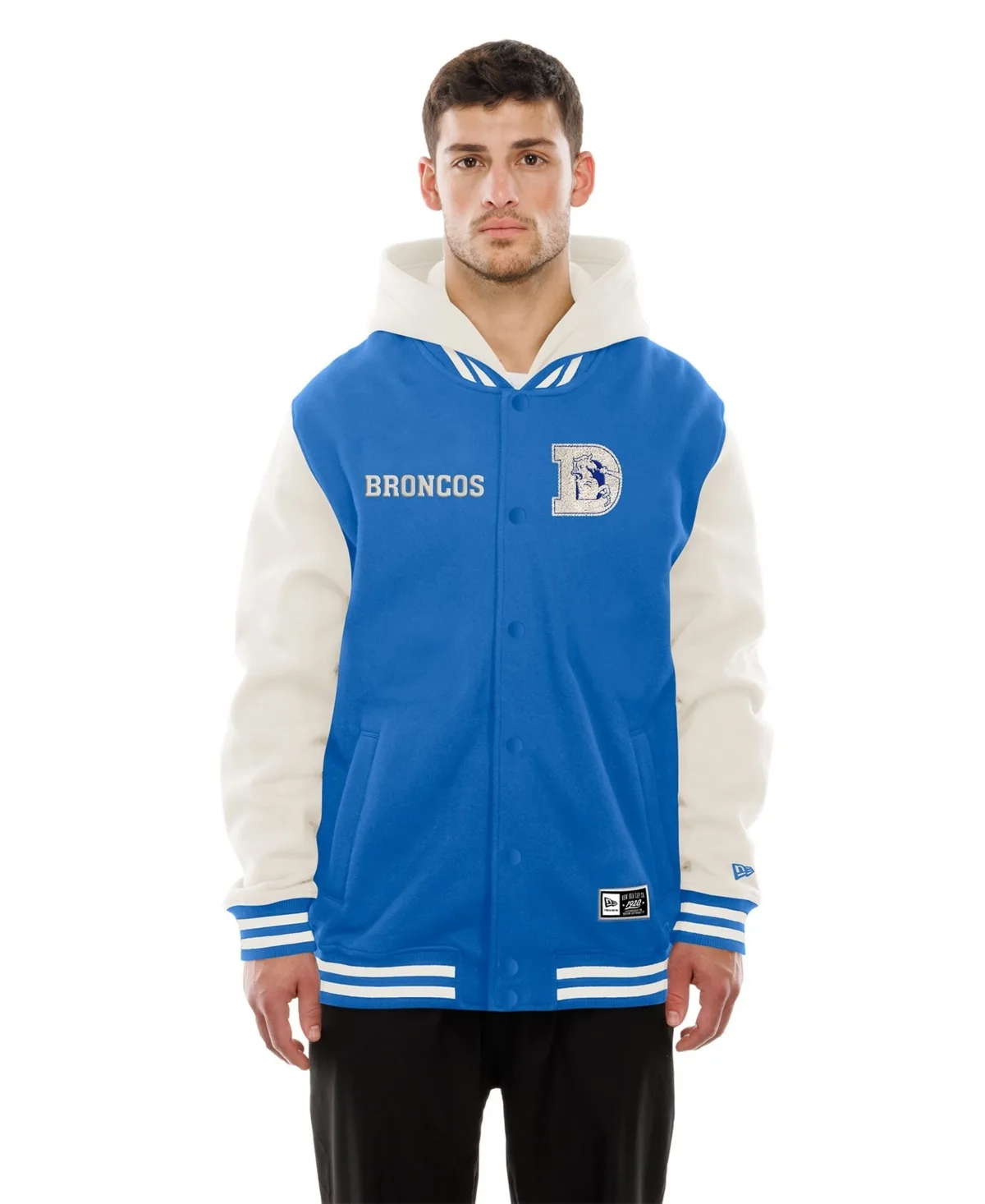 Denver Broncos Full-Snap Fleece Hooded Jacket by New Era