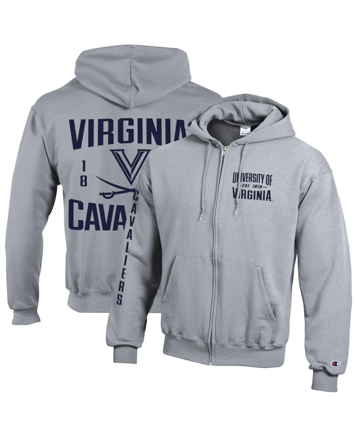 Virginia Cavaliers Varsity Powerblend Full-Zip Fleece Hoodie by Champion