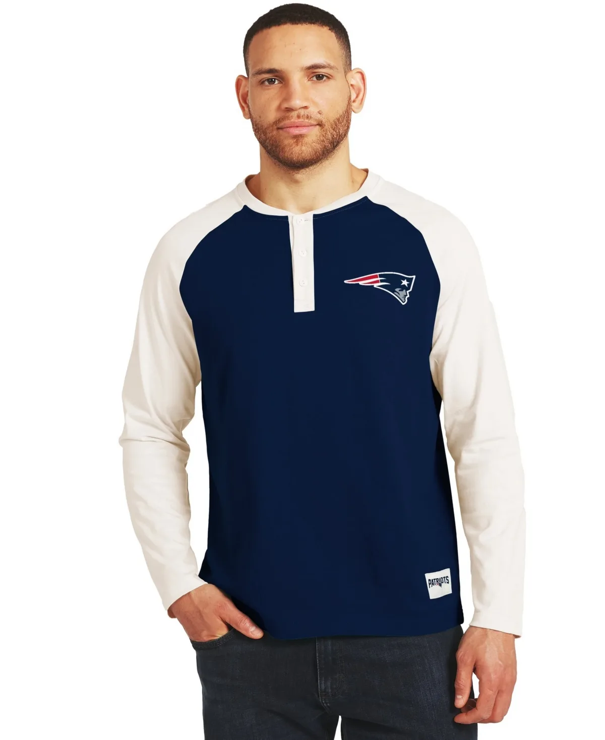 Darius Rucker Collection by Fanatics New England Patriots Henley Long-Sleeve T-Shirt by Fanatics