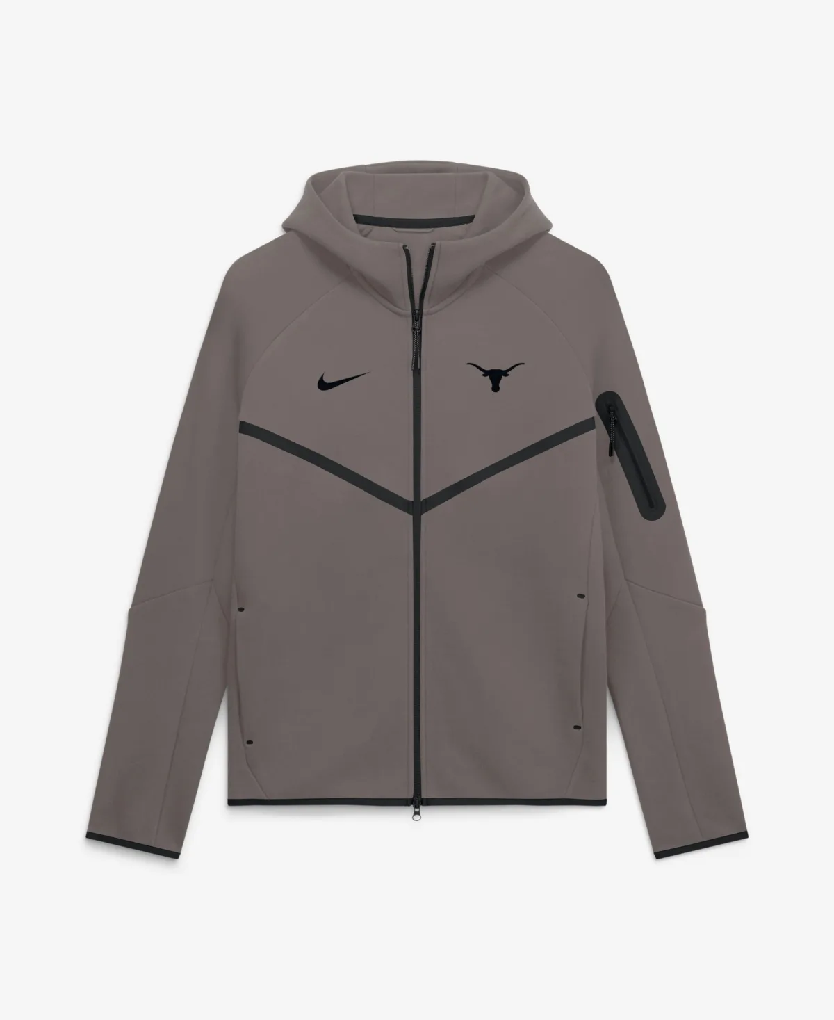 Texas Longhorns Tech Fleece Raglan Full-Zip Windrunner Hoodie - Stone by Nike