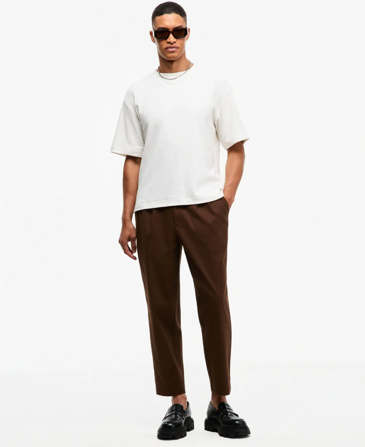 Pleated Elastic Waist Pants by Mode of One