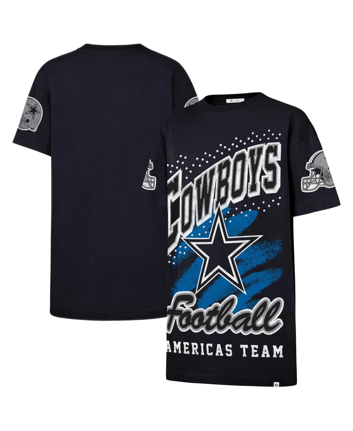 Dallas Cowboys Oversized Gemstone Swash T-Shirt Dress by 47 Brand