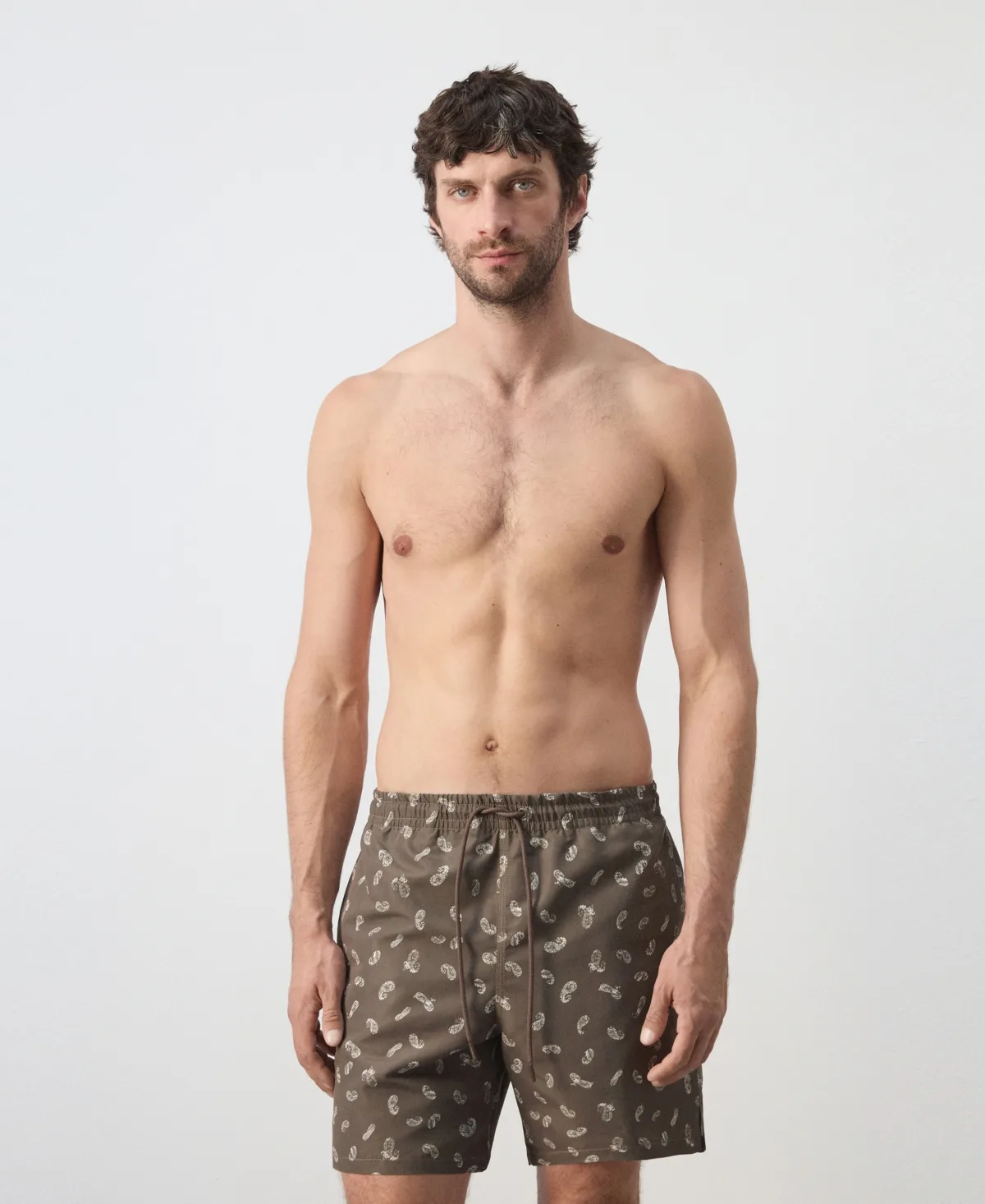 Drawstring Printed Swimsuit by Mango