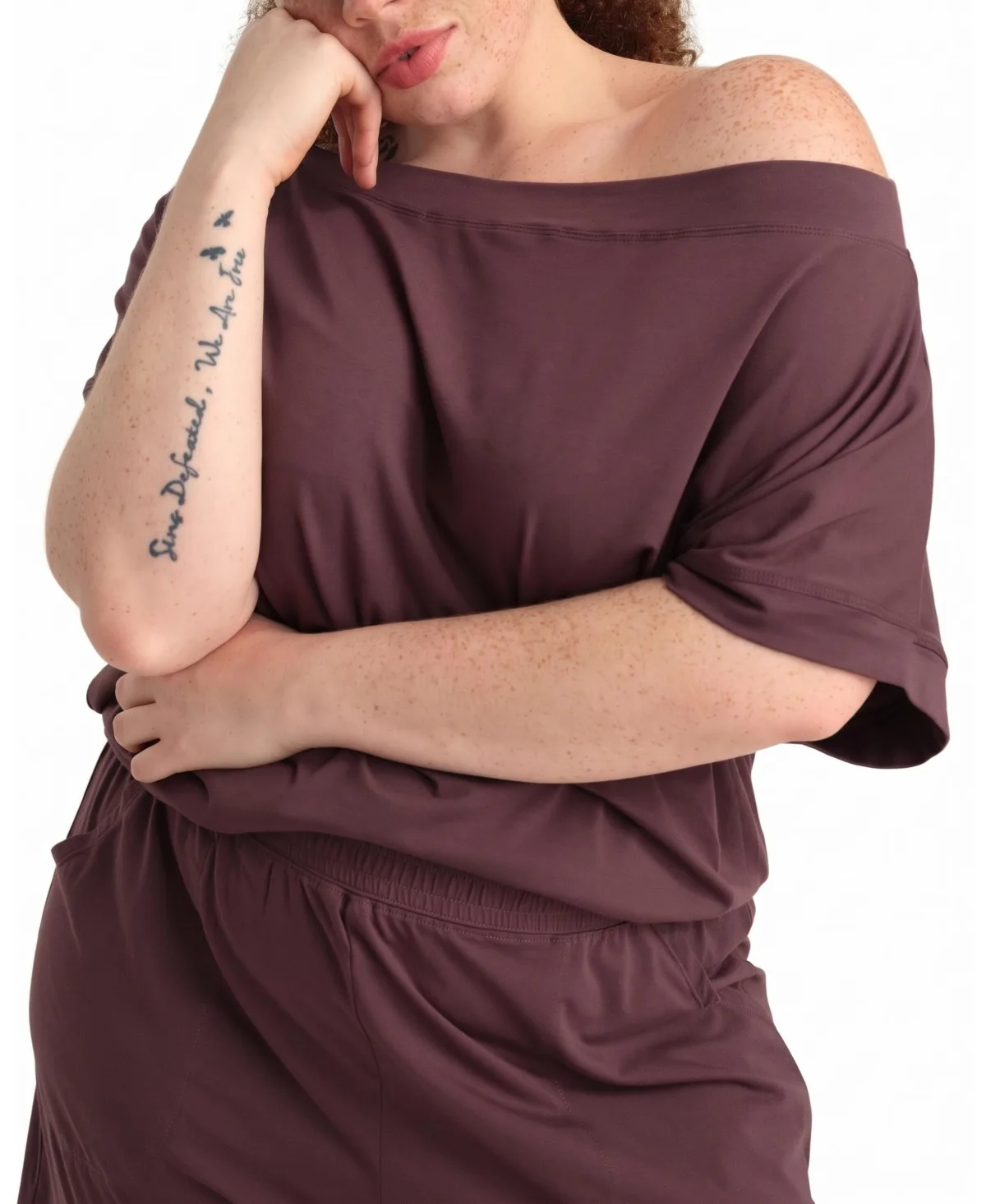 Dolci Off-the-Shoulder Relaxed-Fit Short-Sleeve Top by Universal Standard