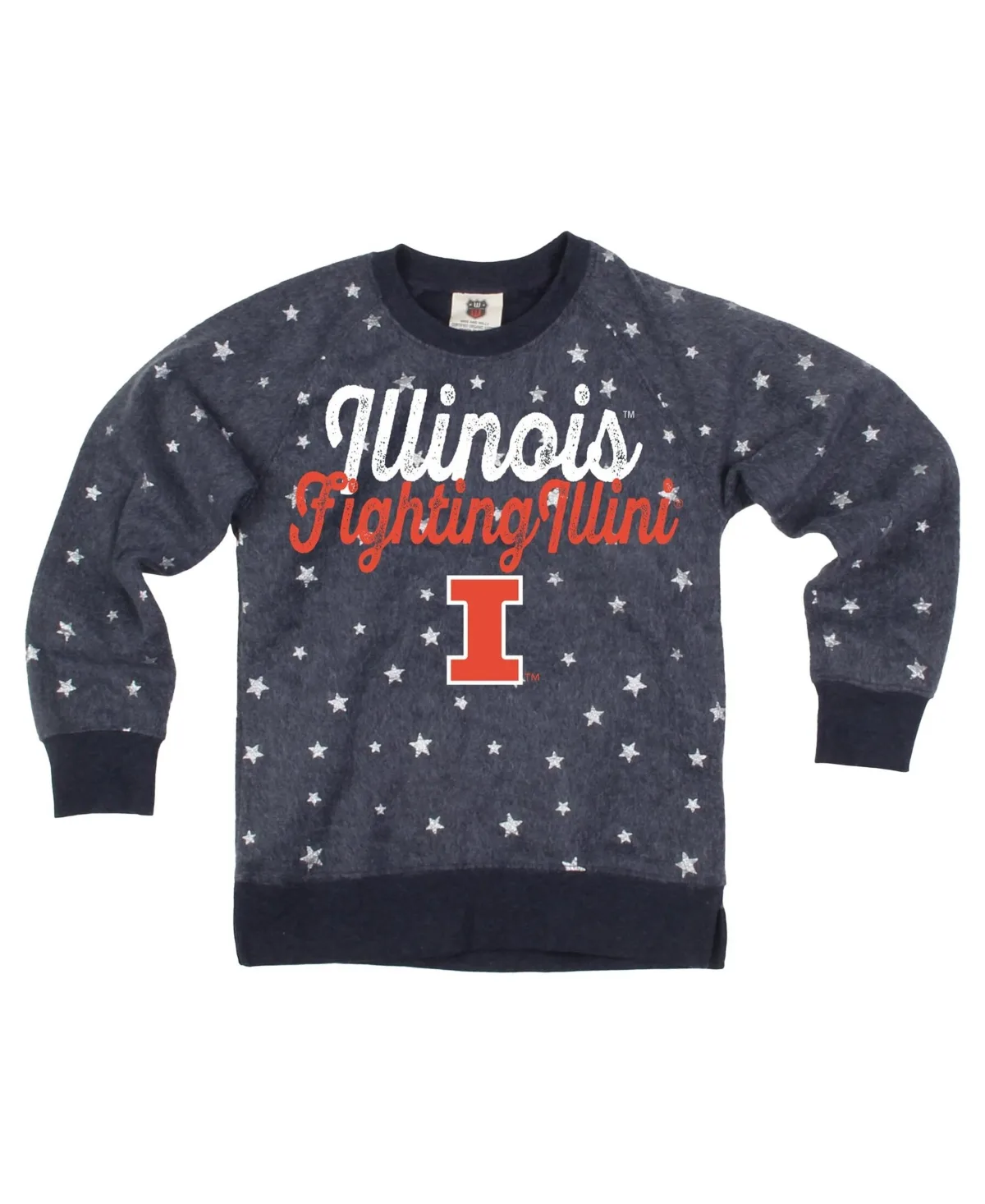 Illinois Fighting Illini Shimmer Star Reverse Fleece Sweatshirt by Wes & Willy