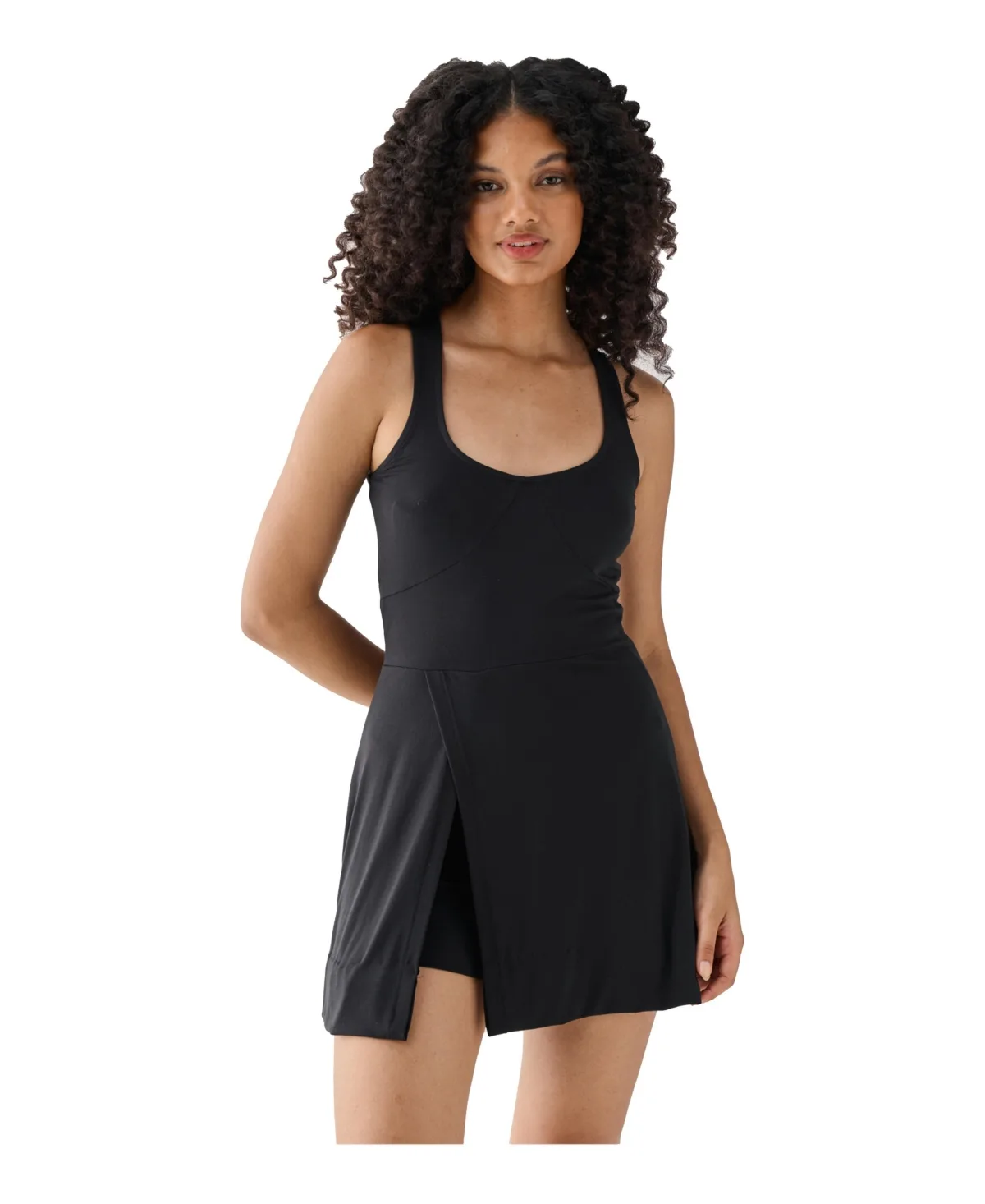 Reistor Scoop Neck Fit-and-Flare Activewear Dress by Reistor