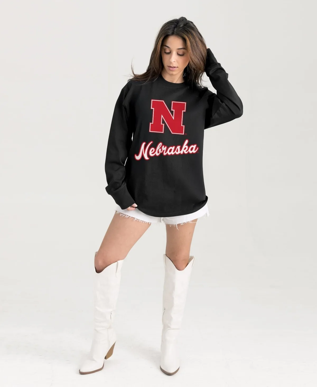 Gameday Couture Nebraska Huskers Oversized Honor Roll Long-Sleeve T-Shirt