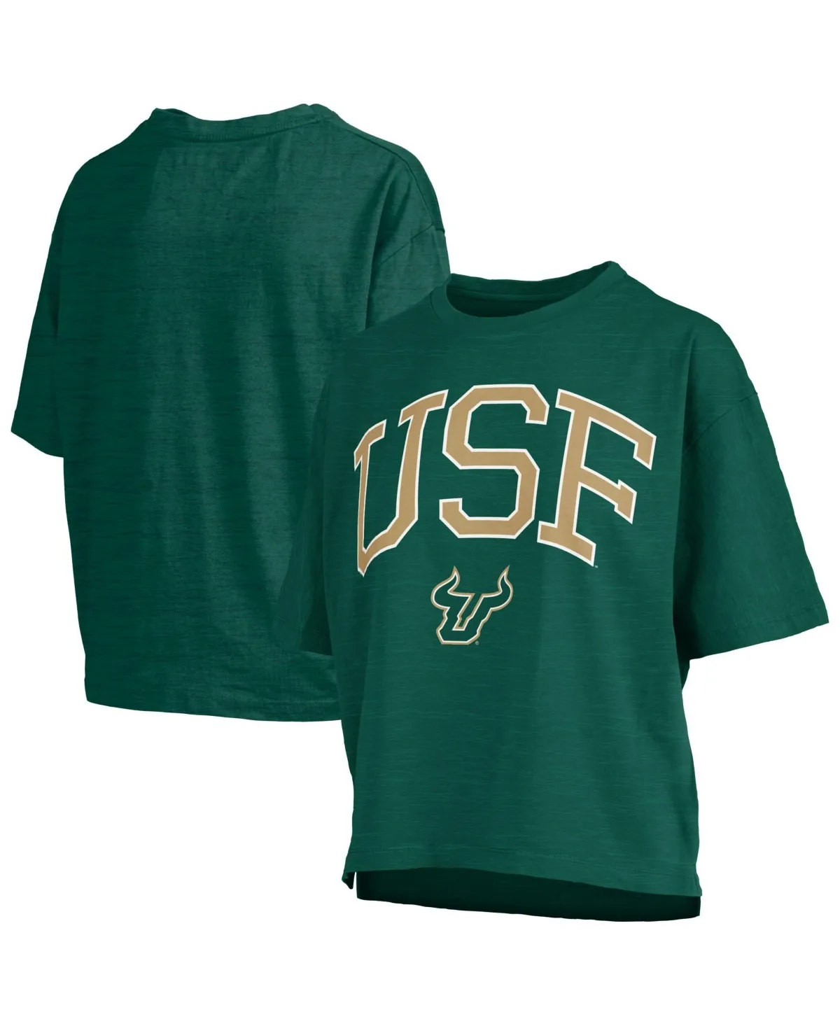 Pressbox South Florida Bulls Oversized Nelson Arch Over Logo Slub T-Shirt