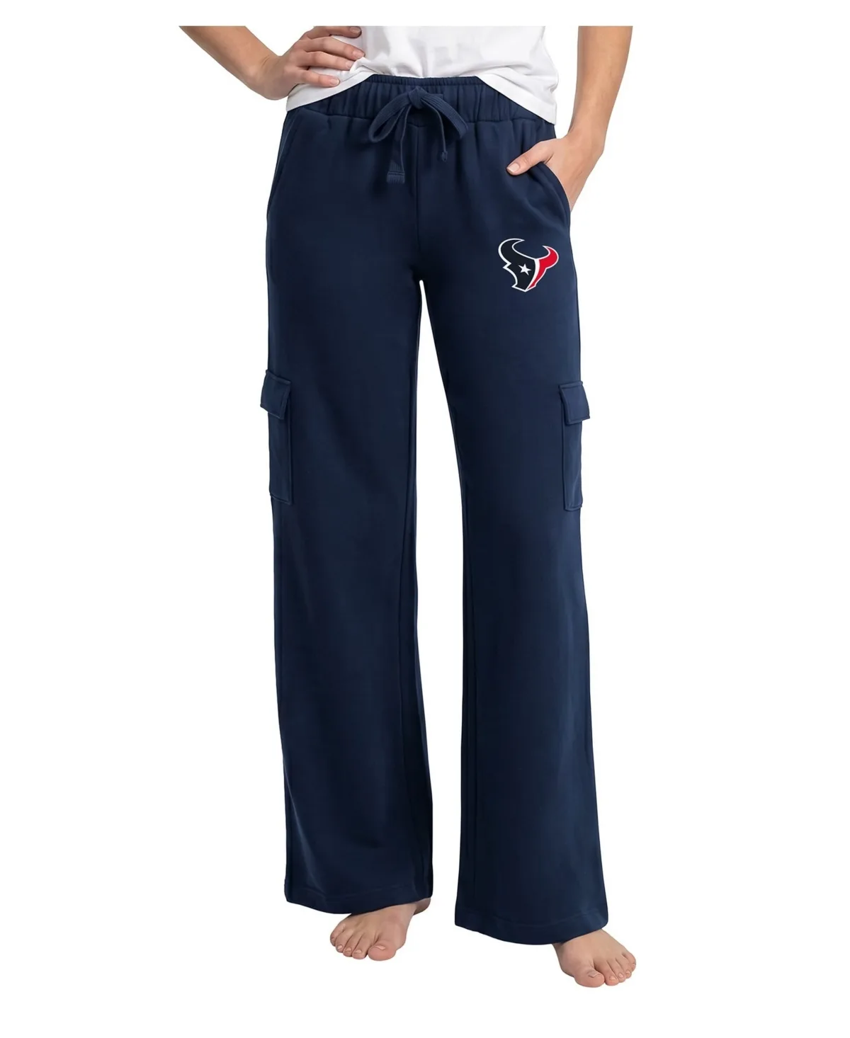 Houston Texans Truett Wide-Leg Cargo Fleece Pants by Concepts Sport