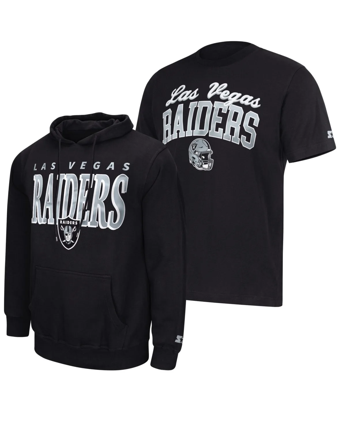 Starter Las Vegas Raiders Logo T-Shirt and Hoodie Set by Starter